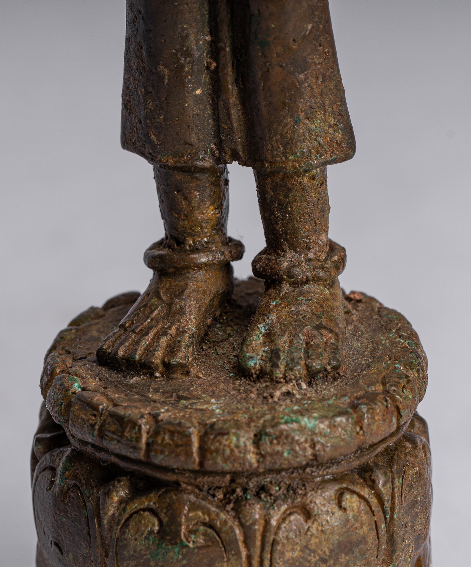 Lokeshvara - Antique Indonesian Style Majapahit Standing Bronze Lokeshvara Statue - 27cm/11"