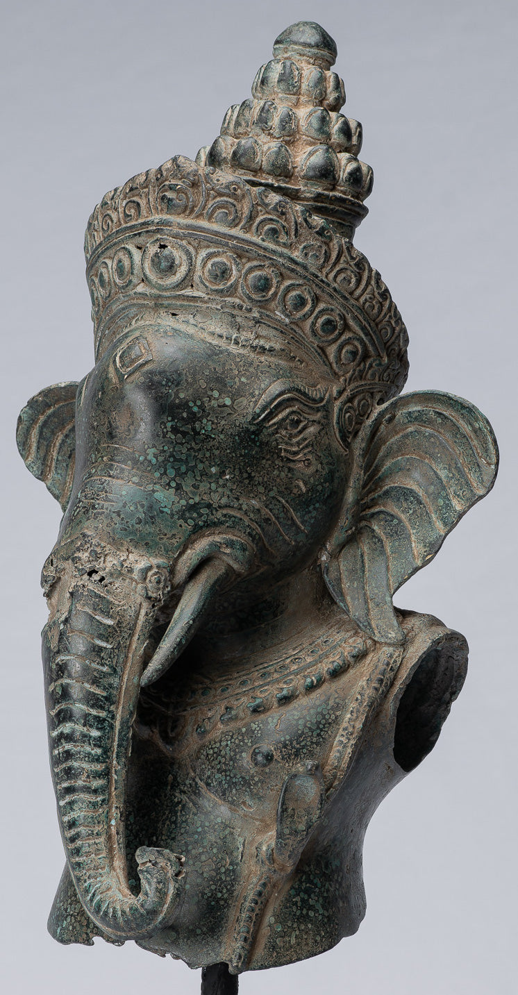 Statue Ganesha - Bronzo montato in stile Khmer antico Angkor Wat Ganesha Statua - 45cm/18 "