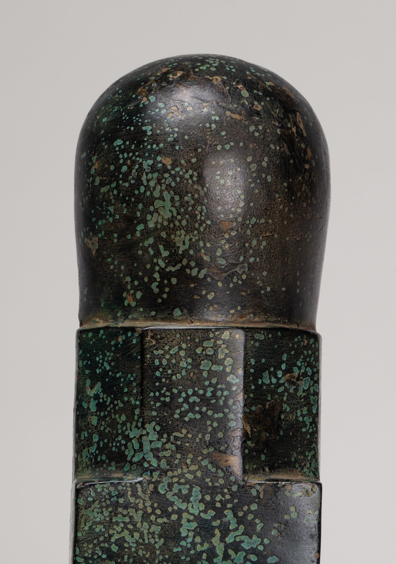 Linga Statue - Antique Khmer Style Bronze Linga / Lingnum & Yoni - 26cm/10"