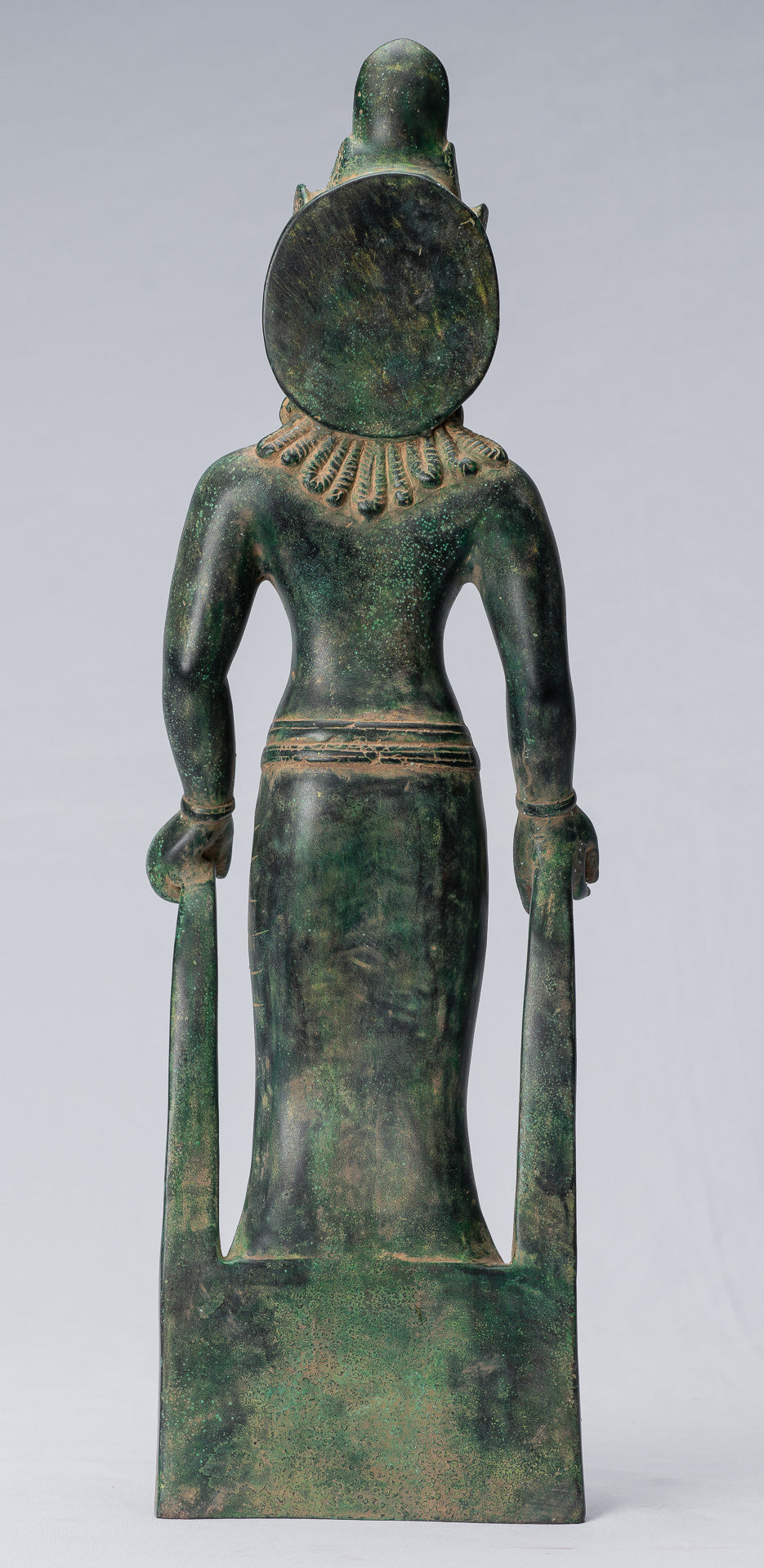 Antique Phnom Da Style Bronze Guimet Museum Bodhisattva Avalokitesvara Compassion - 46cm/18"