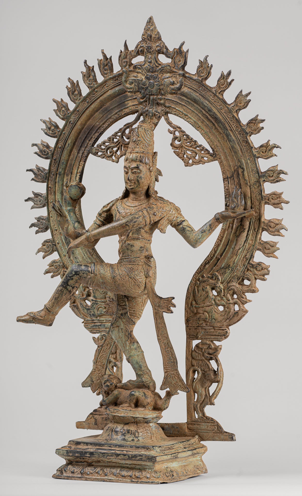 Shiva Statue - Antique Javanese Style Bronze Dancing Shiva statue as Lord Nataraja - 58cm(23") Tall