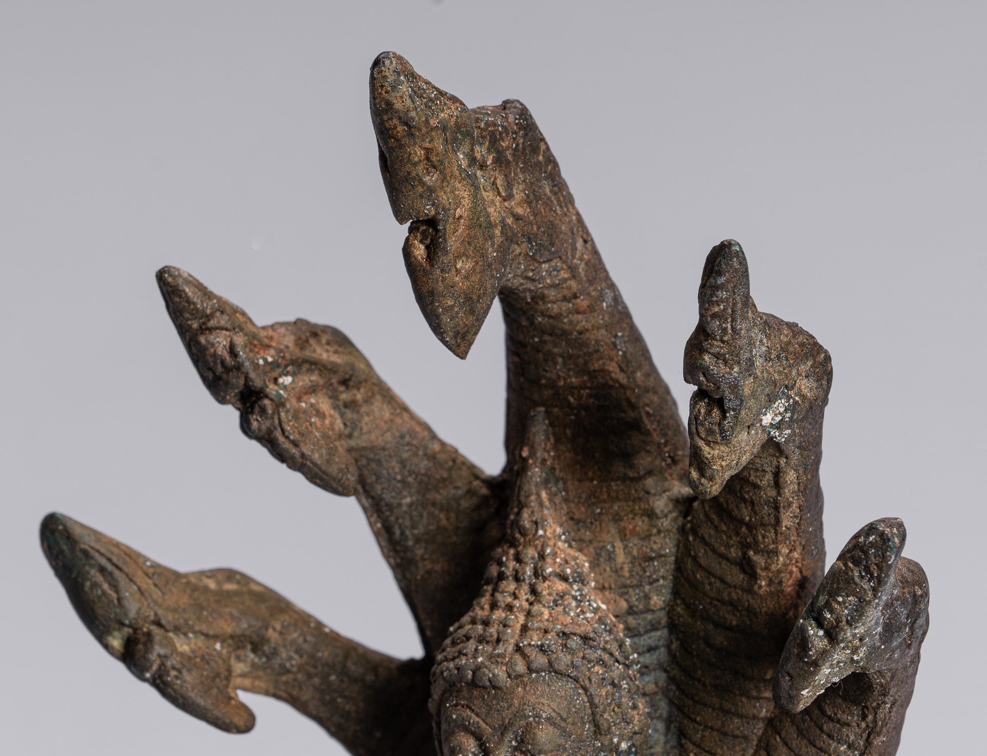 Buddha Statue-Antike Sukhothai Stil Bronze Meditation Naga Buddha Statue-32cm/13 "