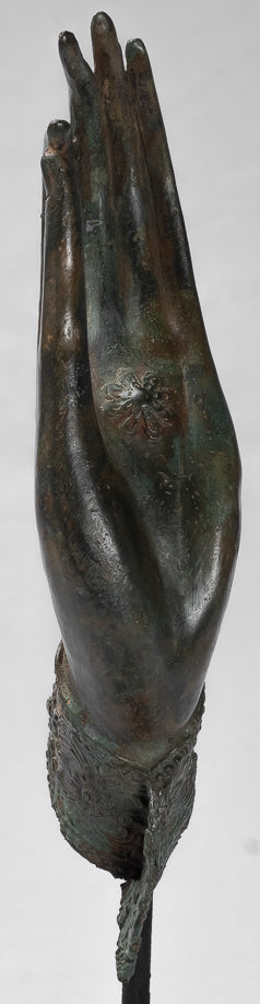 Mano de protección tailandesa de estilo tailandés antiguo montado en el sudeste asiático - 34 cm/14 "