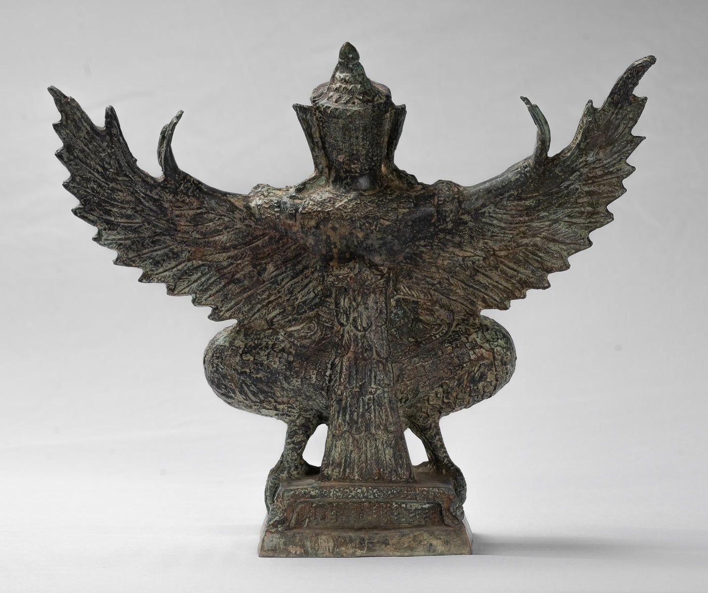 Estatua de estado de estilo tailandés antiguo Vishnu Garuda - 33 cm/13 "