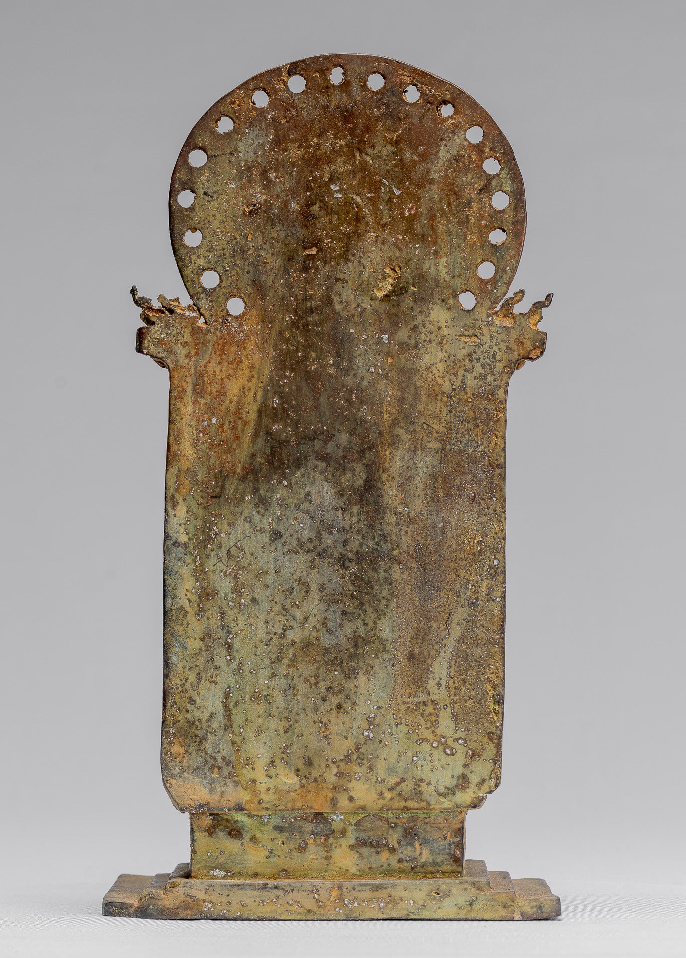 Buddha Statue - Antique Indonesian Style Seated Bronze Javanese Teaching Buddha - 27cm/11"