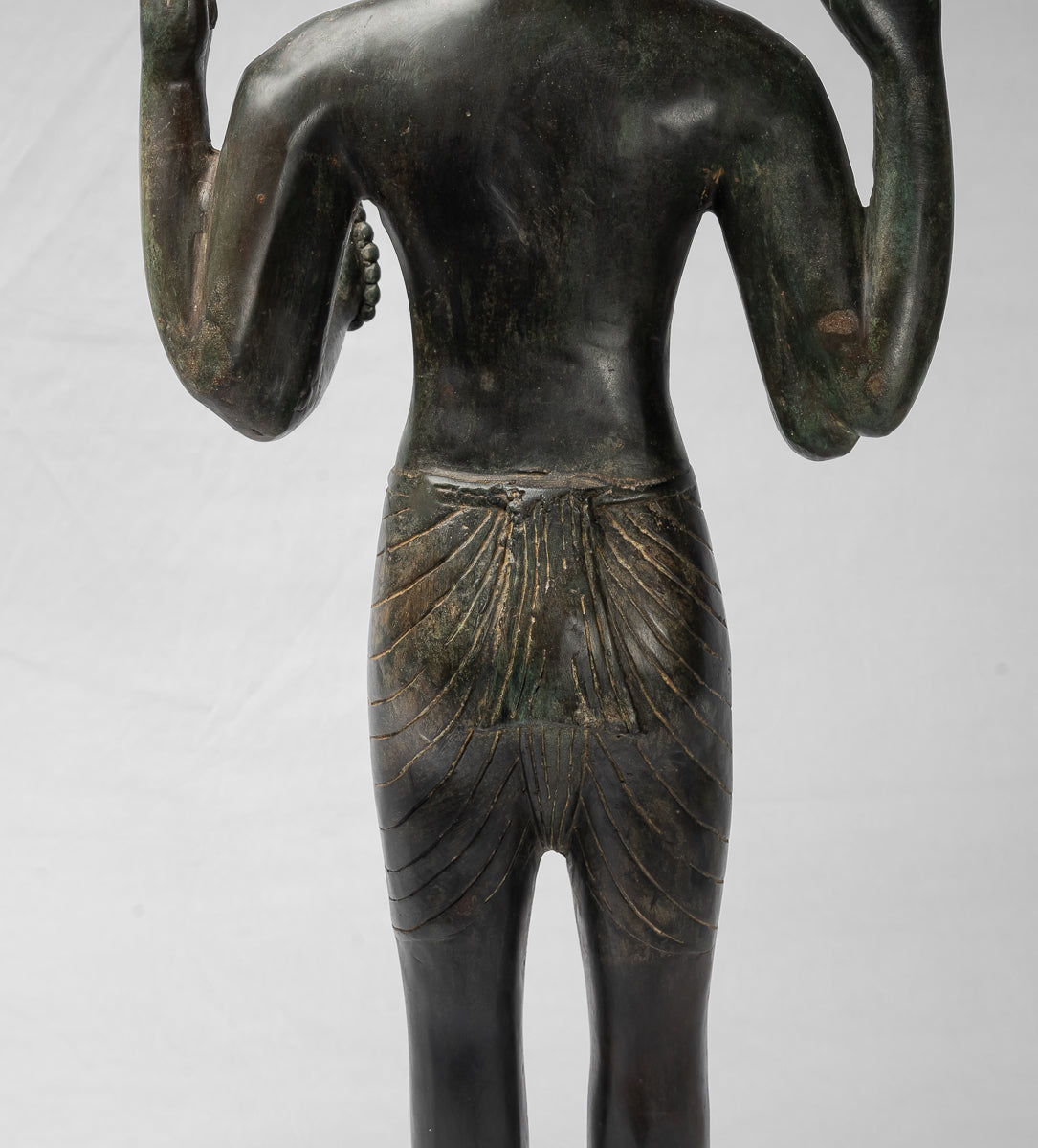 Estatua de Vishnu - Estatua de bronce de pie de estilo tailandés antiguo Vishnu - 94cm/38 "