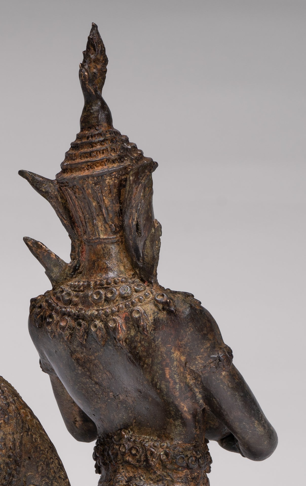 Antique Thai Style Bronze Naga Prince Statue - Guardian of Wisdom and Protection - 38cm/15"