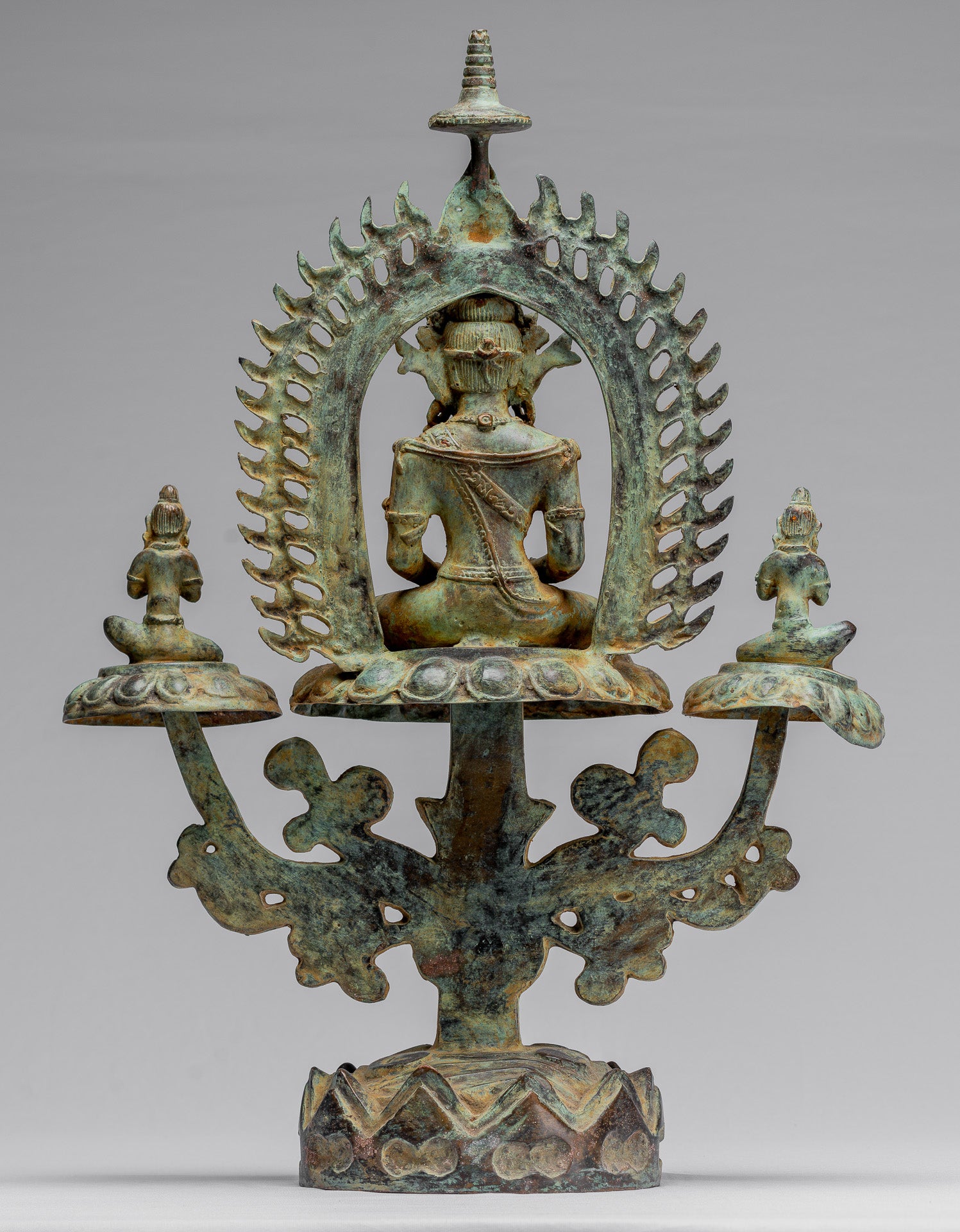 Statue de Bouddha - Statue de bouddha de méditation javanaise de style indonésien antique - 49cm / 20 "