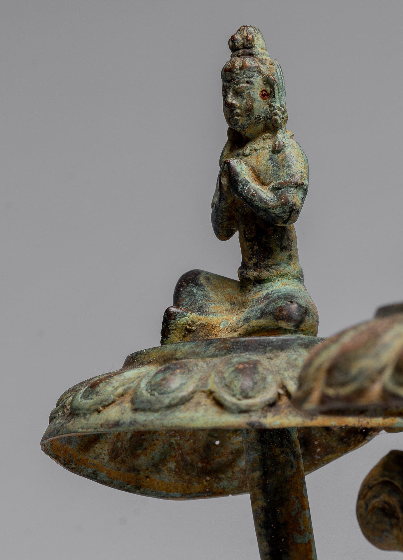 Statue de Bouddha - Statue de bouddha de méditation javanaise de style indonésien antique - 49cm / 20 "