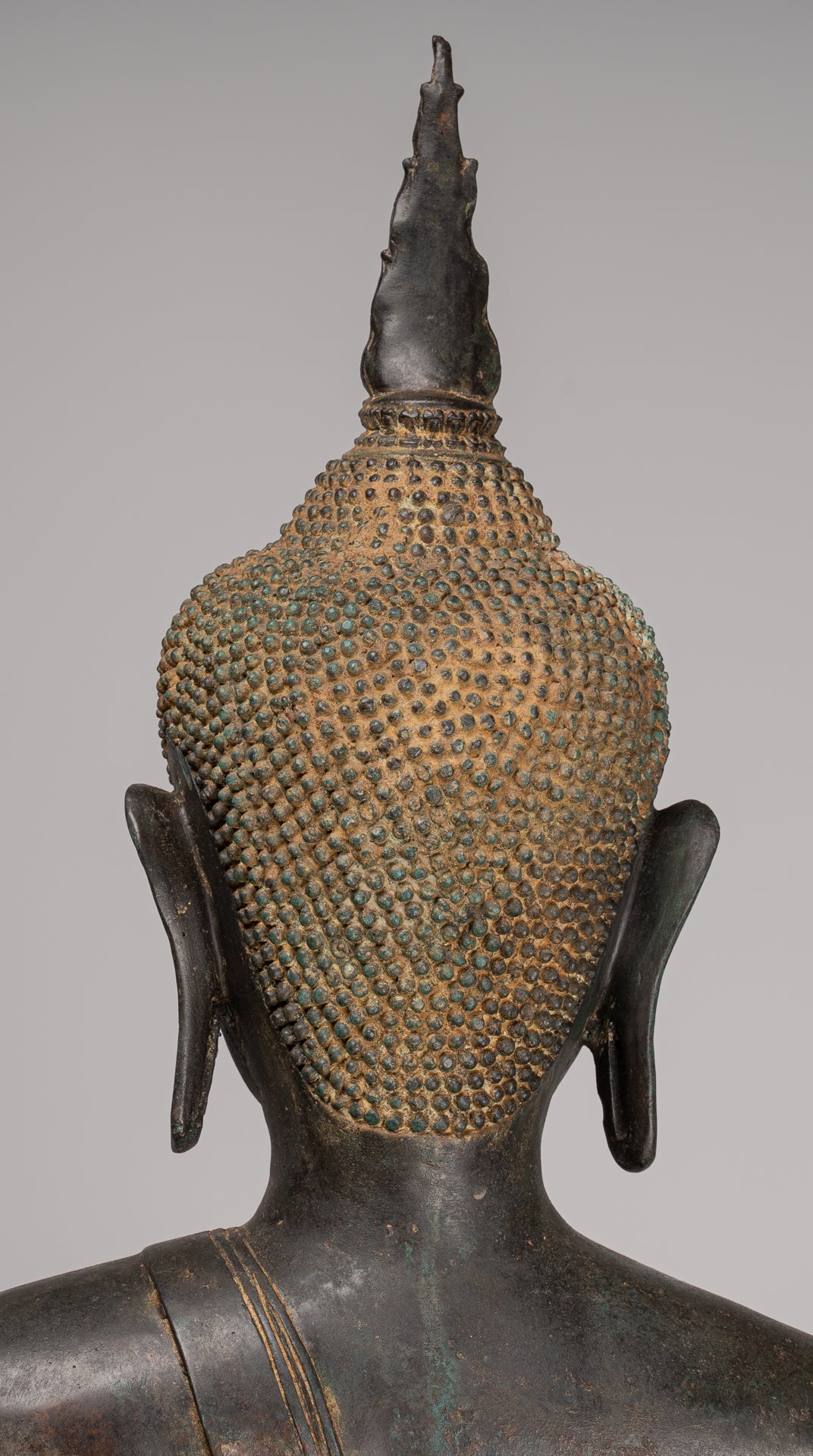 Antique stile tailandese Chiang Rugger Bronze Protection Statue Buddha - 150 cm/60 "