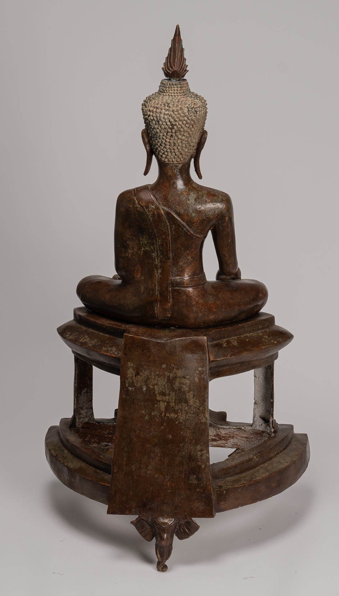 Statue di Buddha - Antique Thai Style Chiang Rugger Sehoted Enlightenment Statue Buddha - 104 cm/42 "
