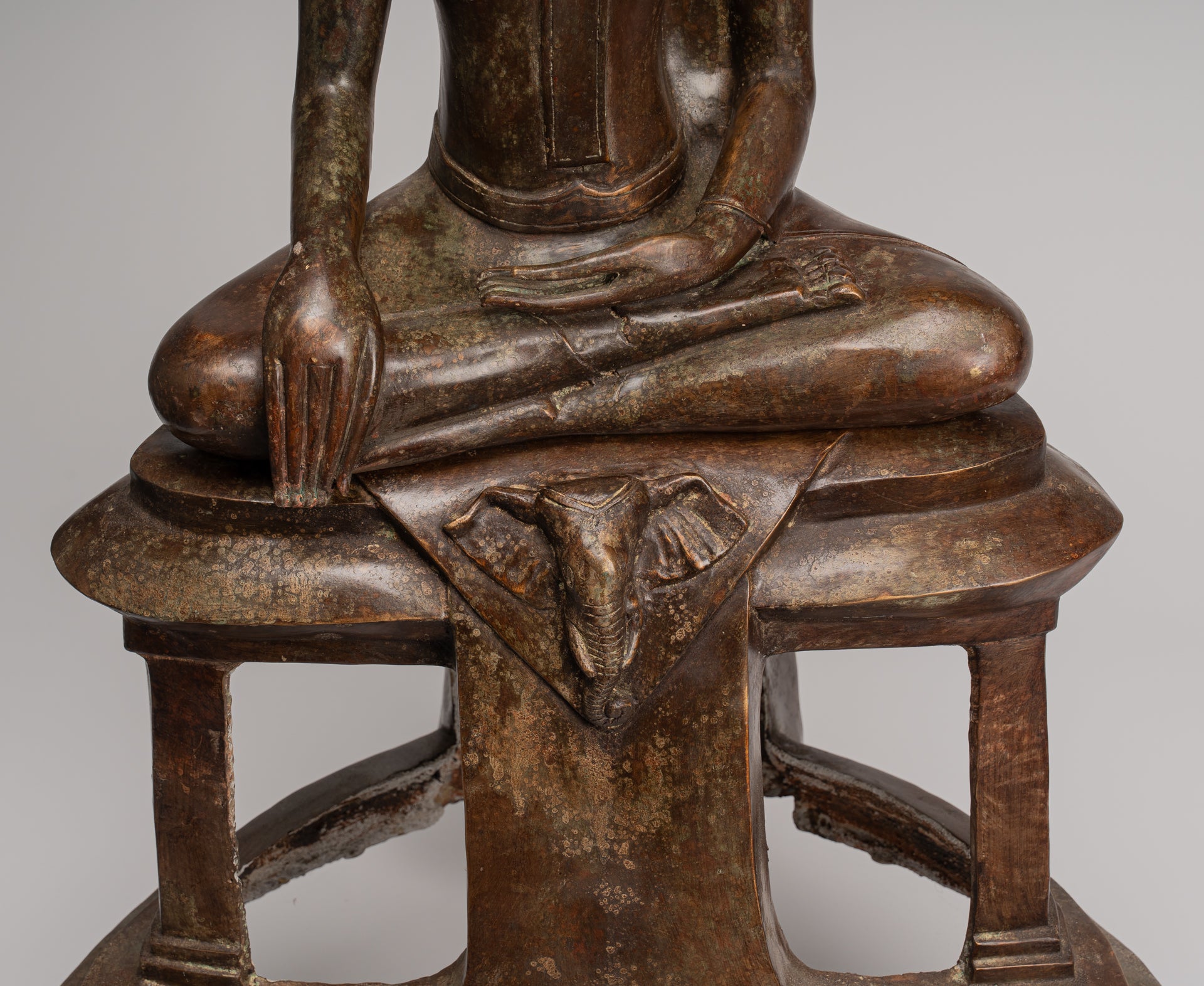 Statue di Buddha - Antique Thai Style Chiang Rugger Sehoted Enlightenment Statue Buddha - 104 cm/42 "