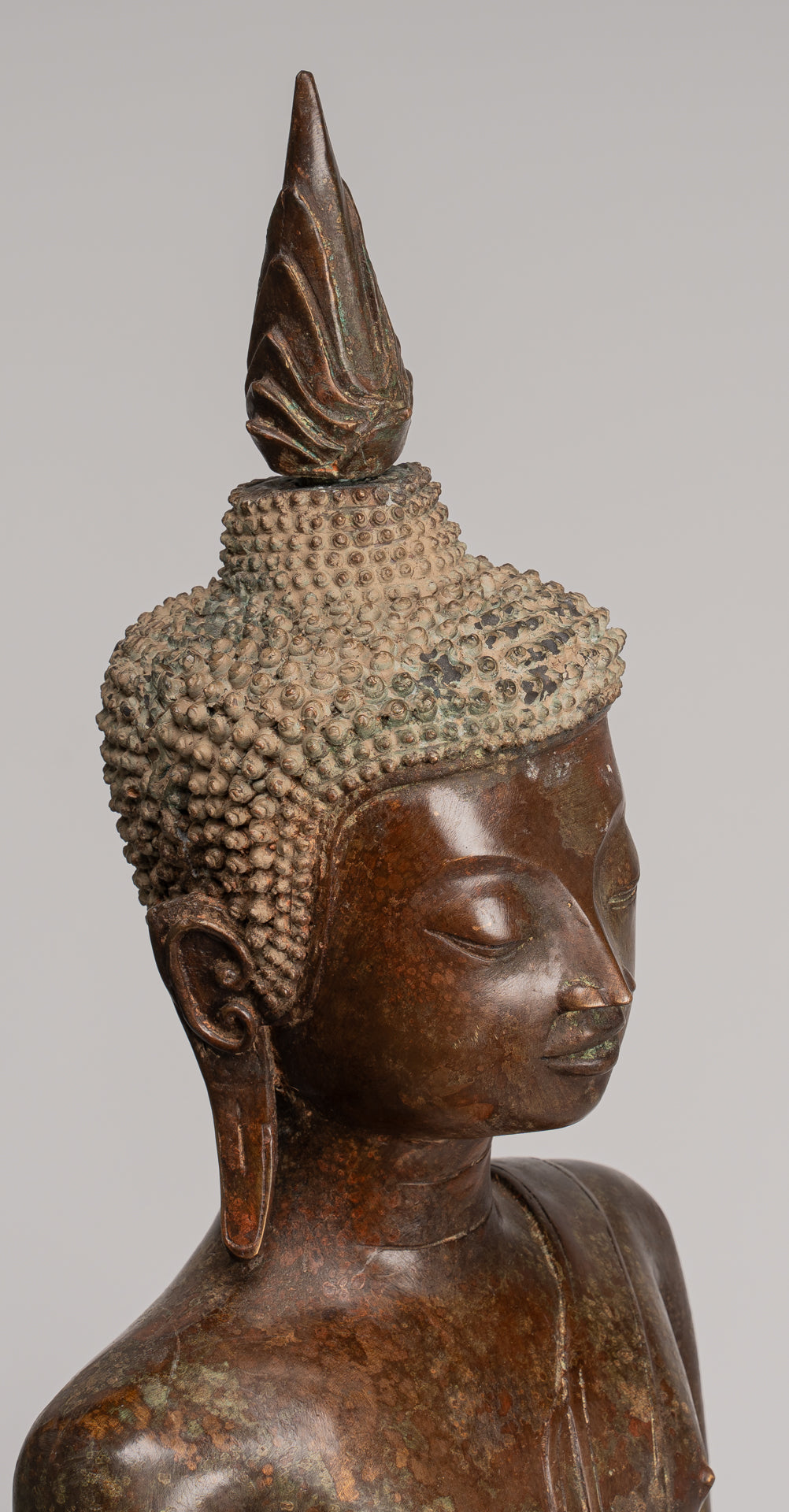 Statue di Buddha - Antique Thai Style Chiang Rugger Sehoted Enlightenment Statue Buddha - 104 cm/42 "