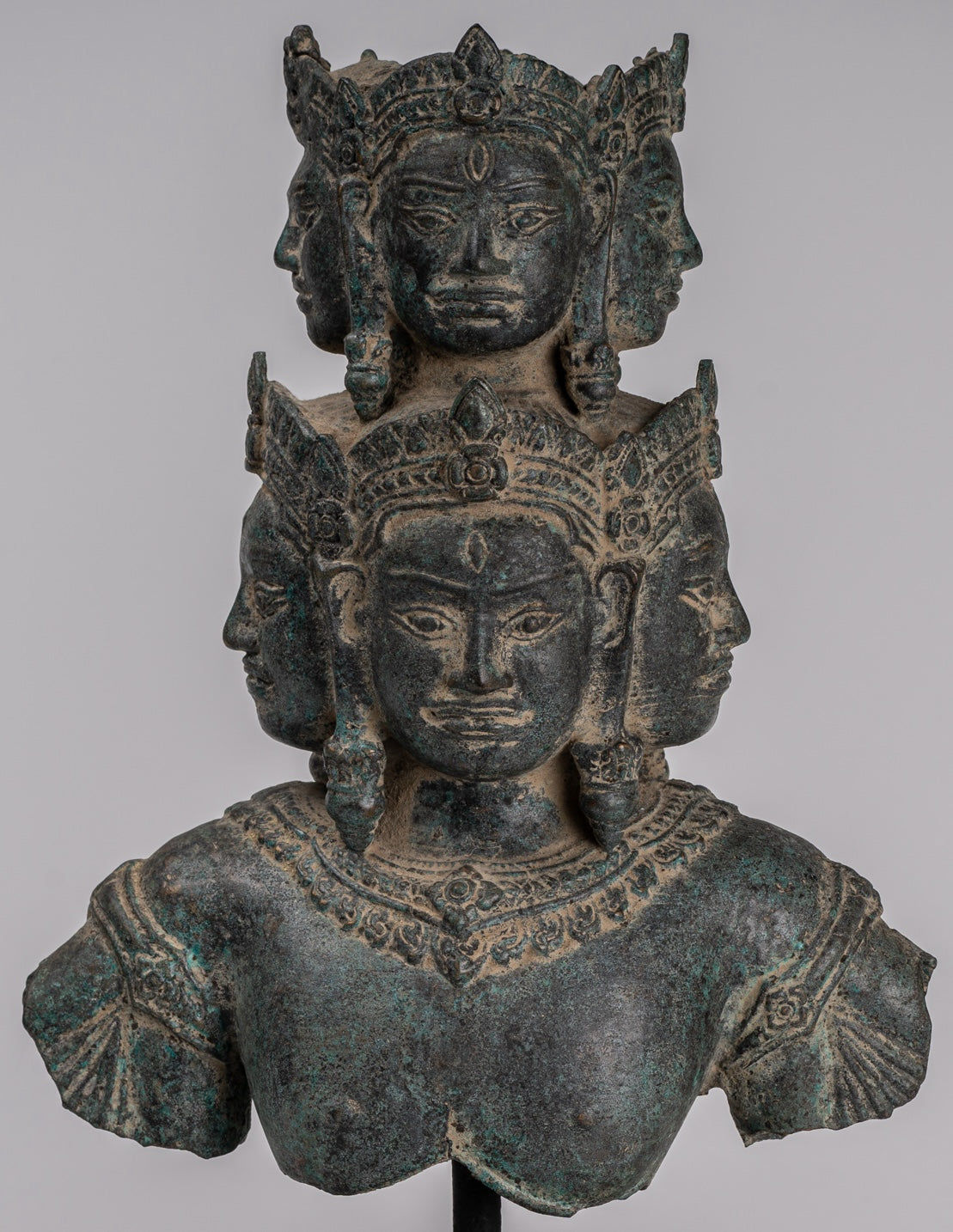 Statua di bronzo di bronzo montato in stile Baphuon antico - 37 cm/15 "di altezza
