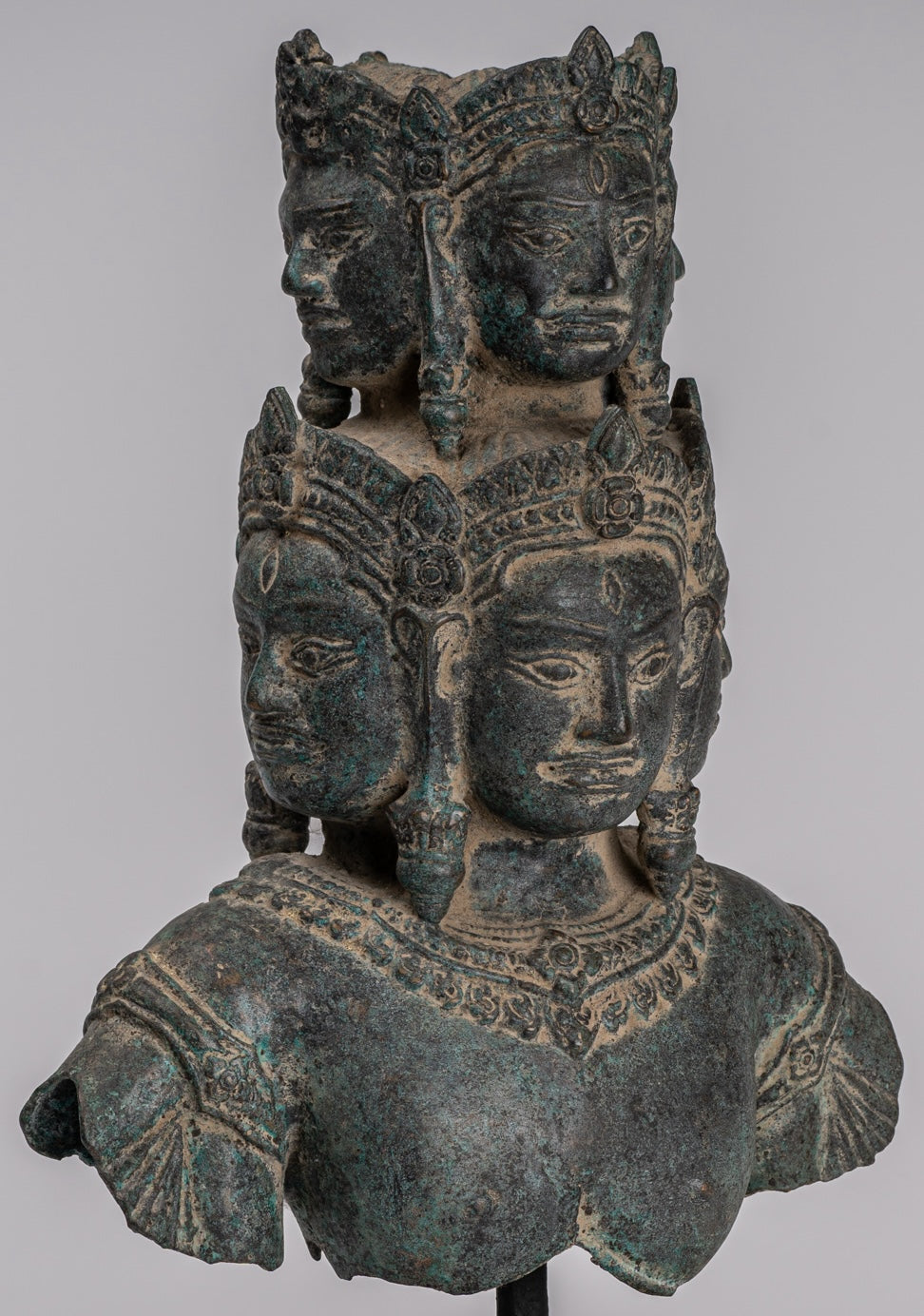 Statua di bronzo di bronzo montato in stile Baphuon antico - 37 cm/15 "di altezza