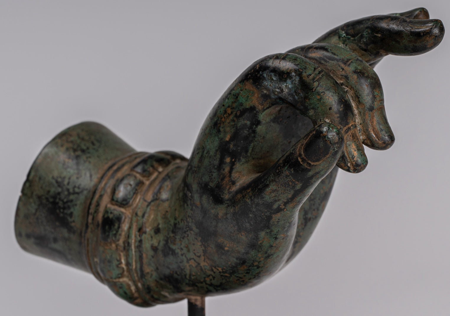 Monte Antique Thai Thai Style Southeast Asia Bronzo Thai Teaching Hand - 15 cm/6 "