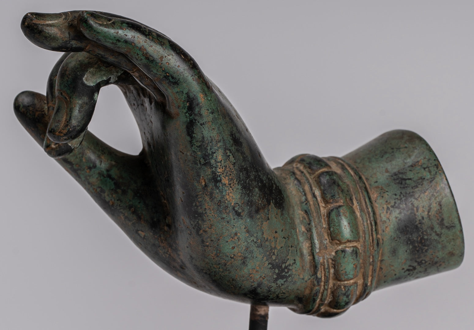 Monte Antique Thai Thai Style Southeast Asia Bronzo Thai Teaching Hand - 15 cm/6 "