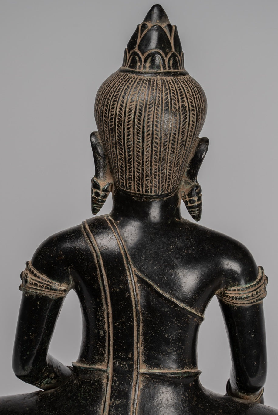Statua Buddha - Antique Khmer in stile Bronzo illuminazione Bayon Buddha Statua - 57cm/23 "