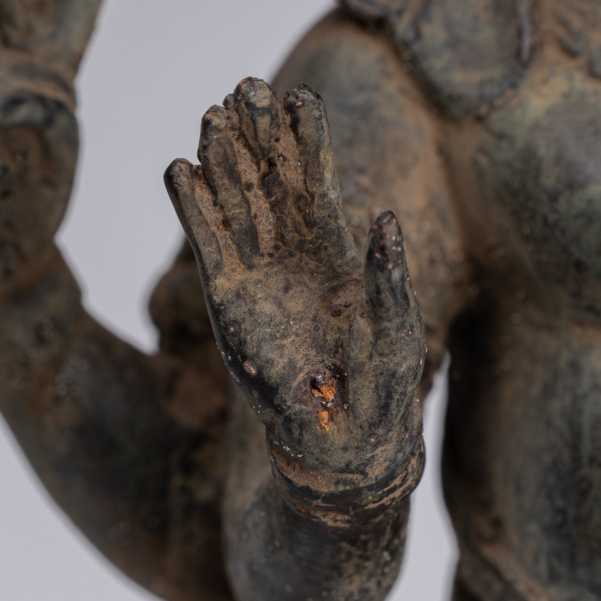 Ganesha Statue - Antique Javanese Style Bronze Dancing Indonesian Ganesha Statue - 47cm/19"