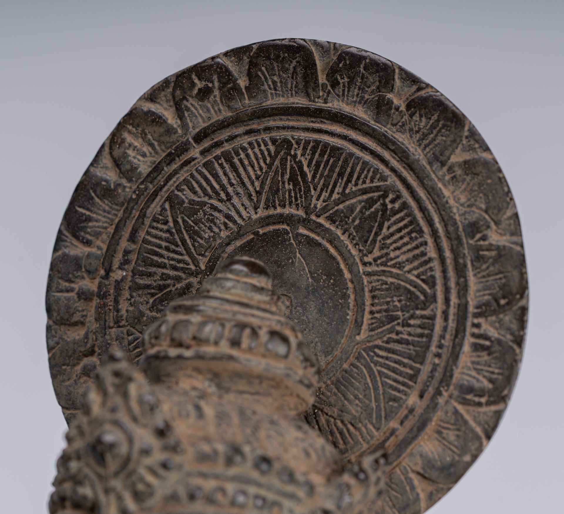 Ganesha Statue - Antique Javanese Style Bronze Dancing Indonesian Ganesha Statue - 47cm/19"