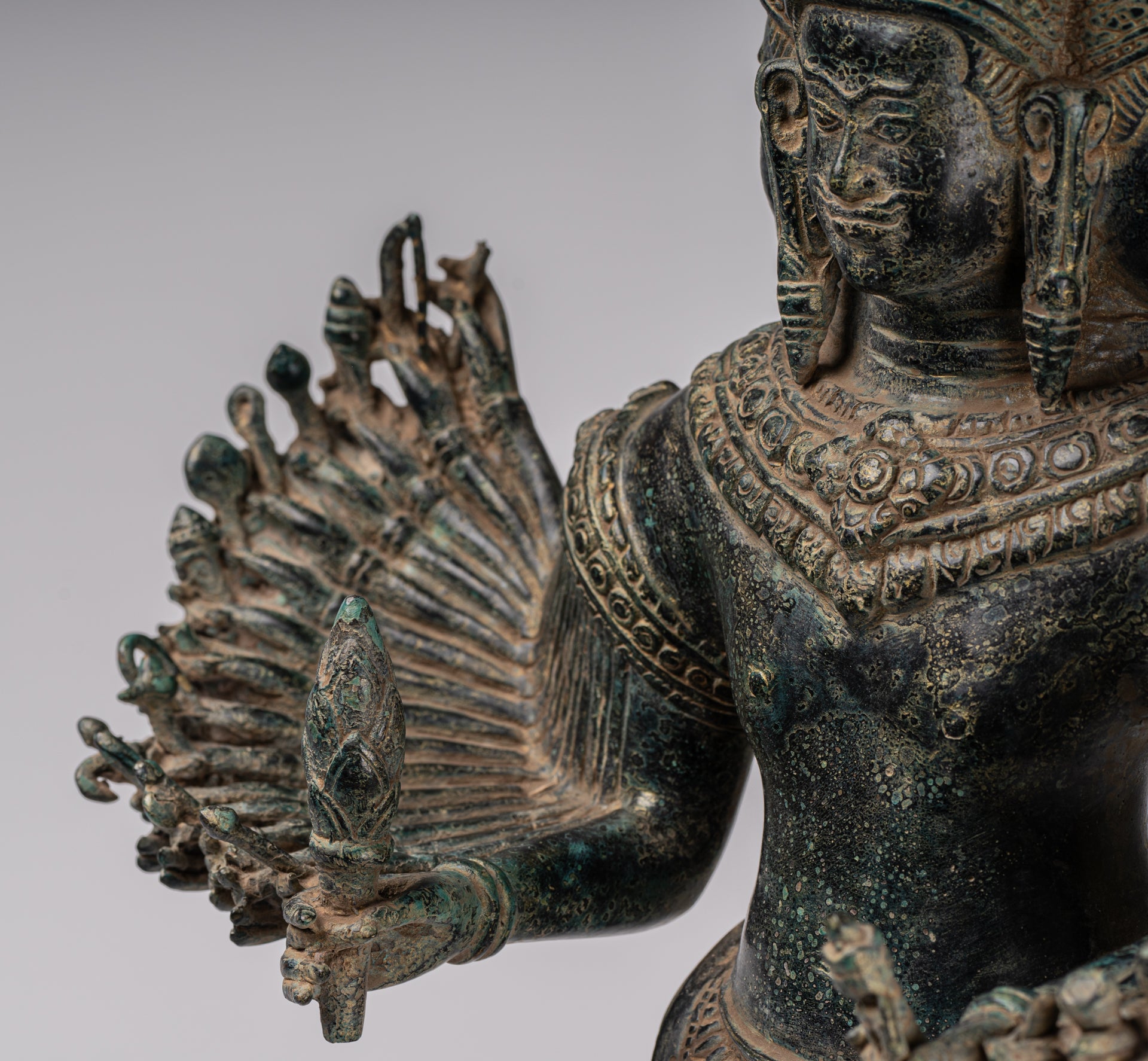 Estatua de la deidad - Bayón de estilo jemer antiguo Prajnaparamita Statue / Goddess - 79cm / 32 "