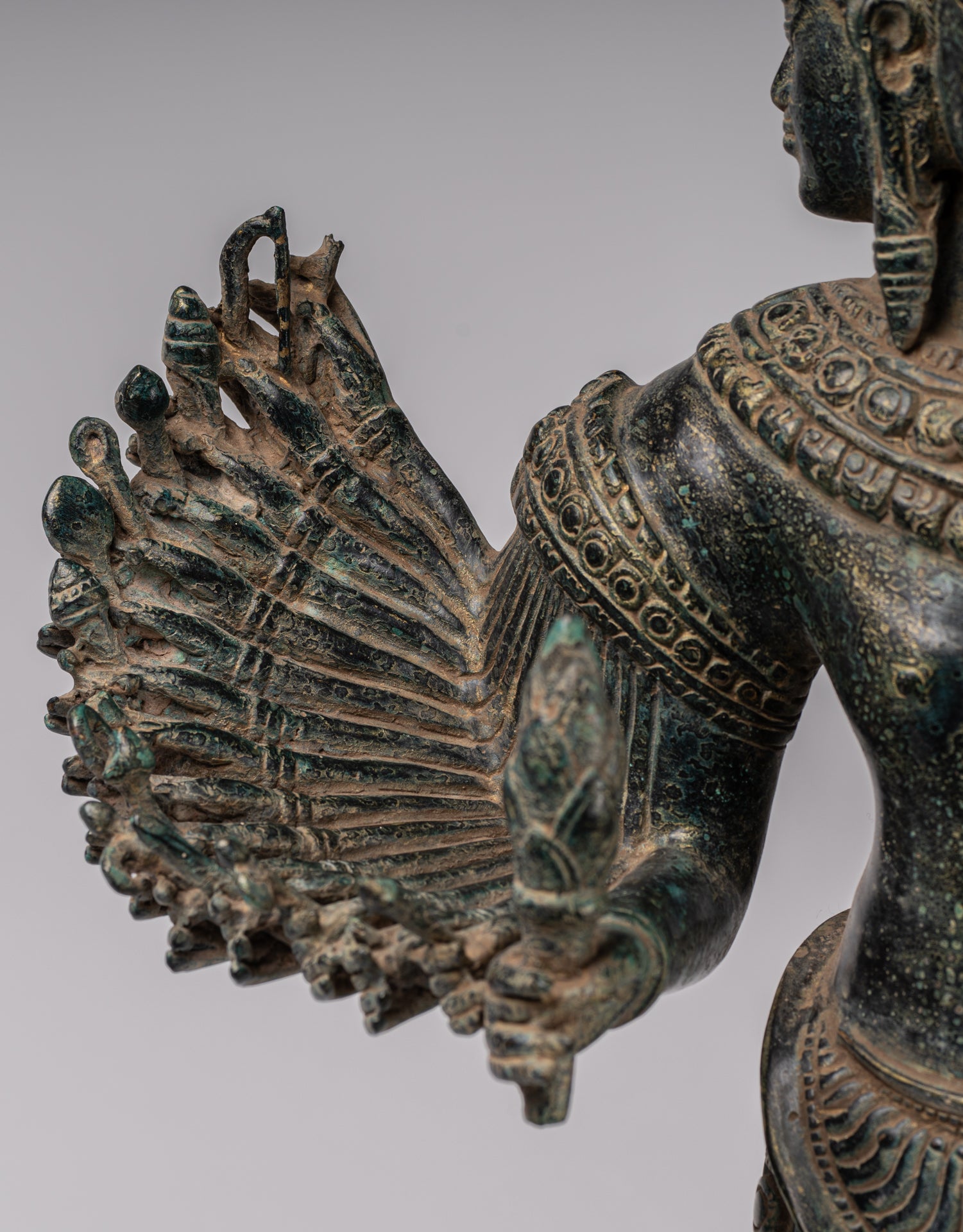 Estatua de la deidad - Bayón de estilo jemer antiguo Prajnaparamita Statue / Goddess - 79cm / 32 "