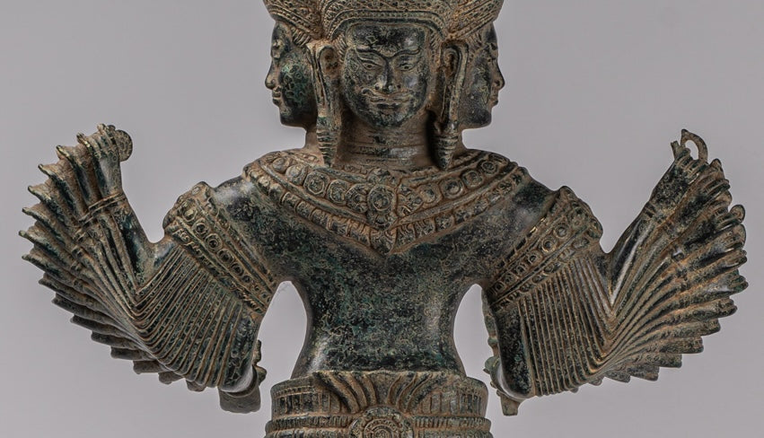 Estatua de la deidad - Bayón de estilo jemer antiguo Prajnaparamita Statue / Goddess - 79cm / 32 "