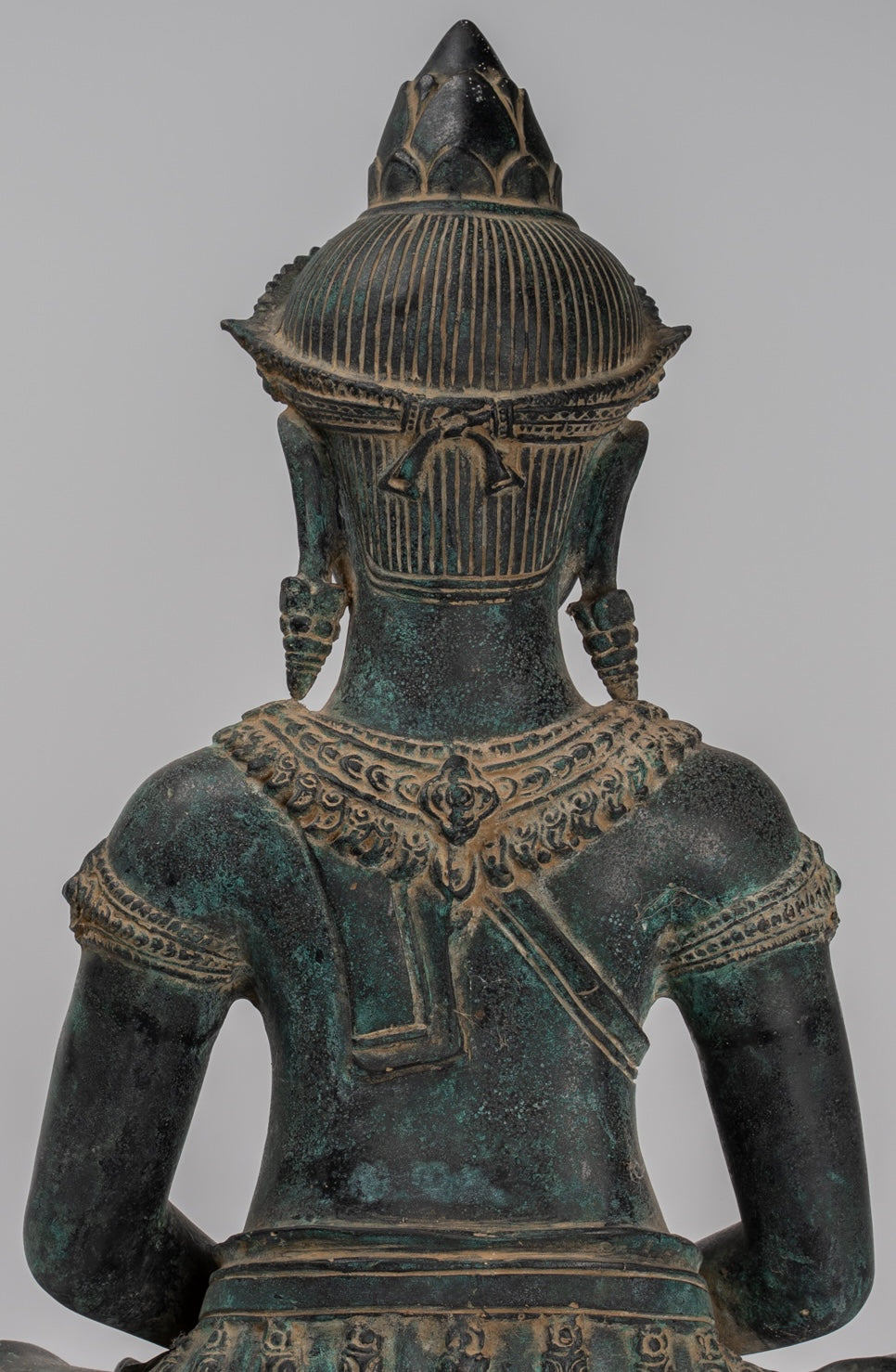 Estatua de Buda - Estatua de Buda de Meditación Amitabha de Bronce Antique Khmer - 55cm/22 "