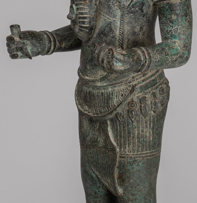 Statue Ganesha - Antique Khmer Style montato in piedi Bronzo Angkor Wat Ganesha Statua - 57 cm/23 "