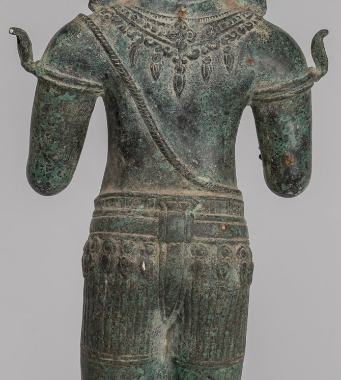 Statue Ganesha - Antique Khmer Style montato in piedi Bronzo Angkor Wat Ganesha Statua - 57 cm/23 "