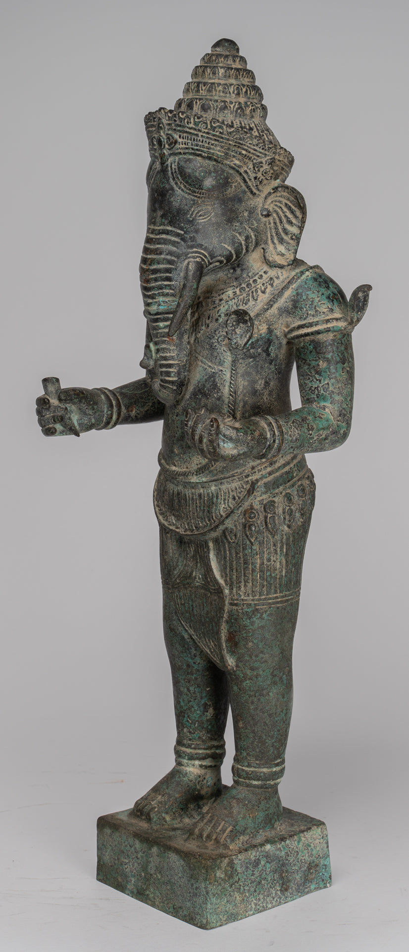 Statue Ganesha - Antique Khmer Style montato in piedi Bronzo Angkor Wat Ganesha Statua - 57 cm/23 "
