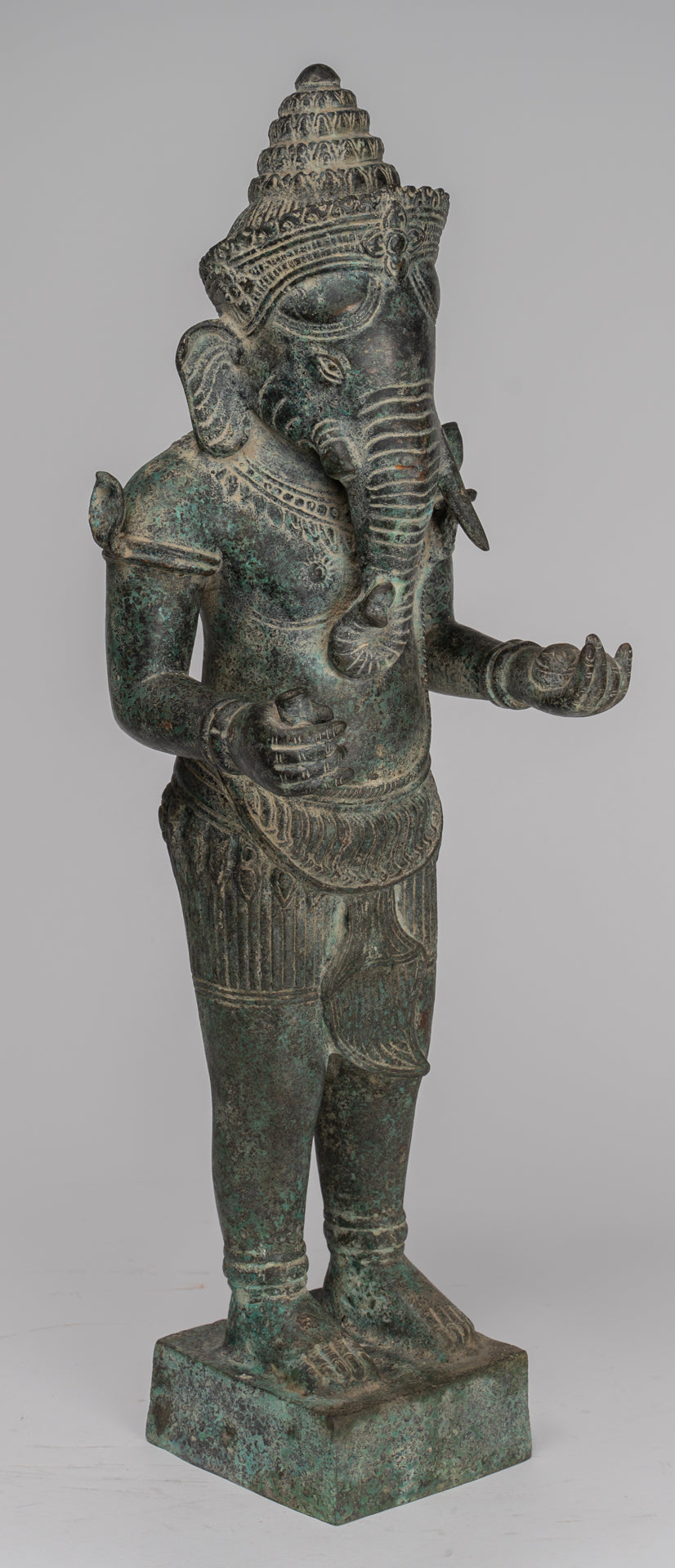 Statue Ganesha - Antique Khmer Style montato in piedi Bronzo Angkor Wat Ganesha Statua - 57 cm/23 "