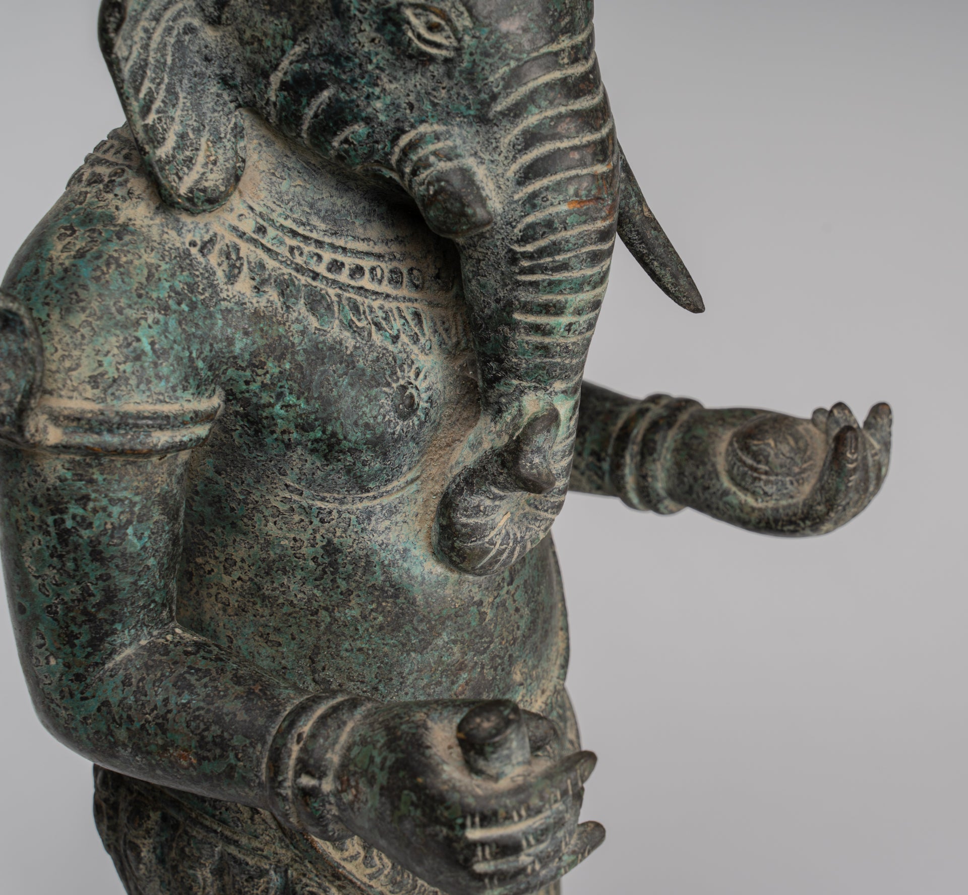 Statue Ganesha - Antique Khmer Style montato in piedi Bronzo Angkor Wat Ganesha Statua - 57 cm/23 "