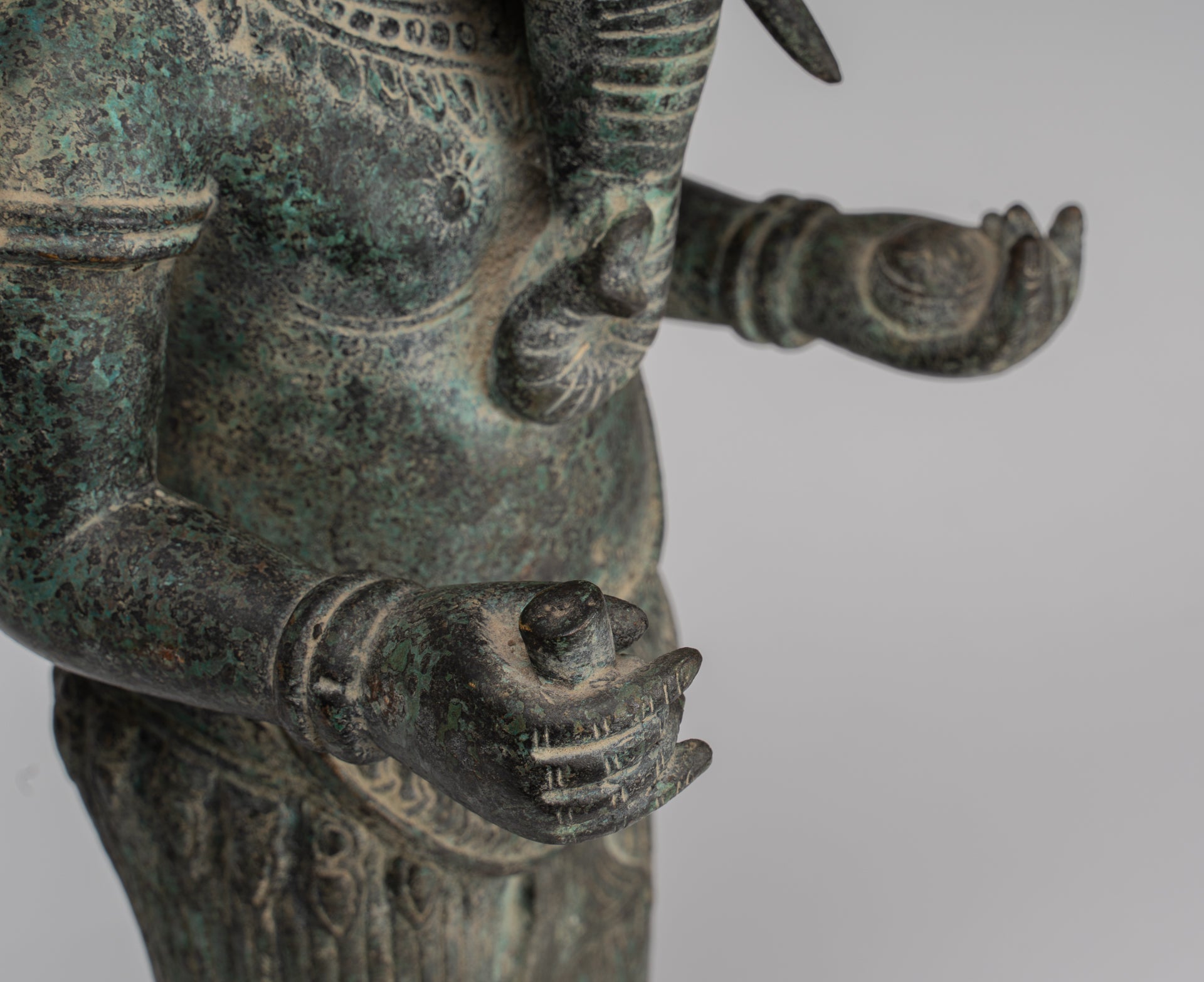 Statue Ganesha - Antique Khmer Style montato in piedi Bronzo Angkor Wat Ganesha Statua - 57 cm/23 "