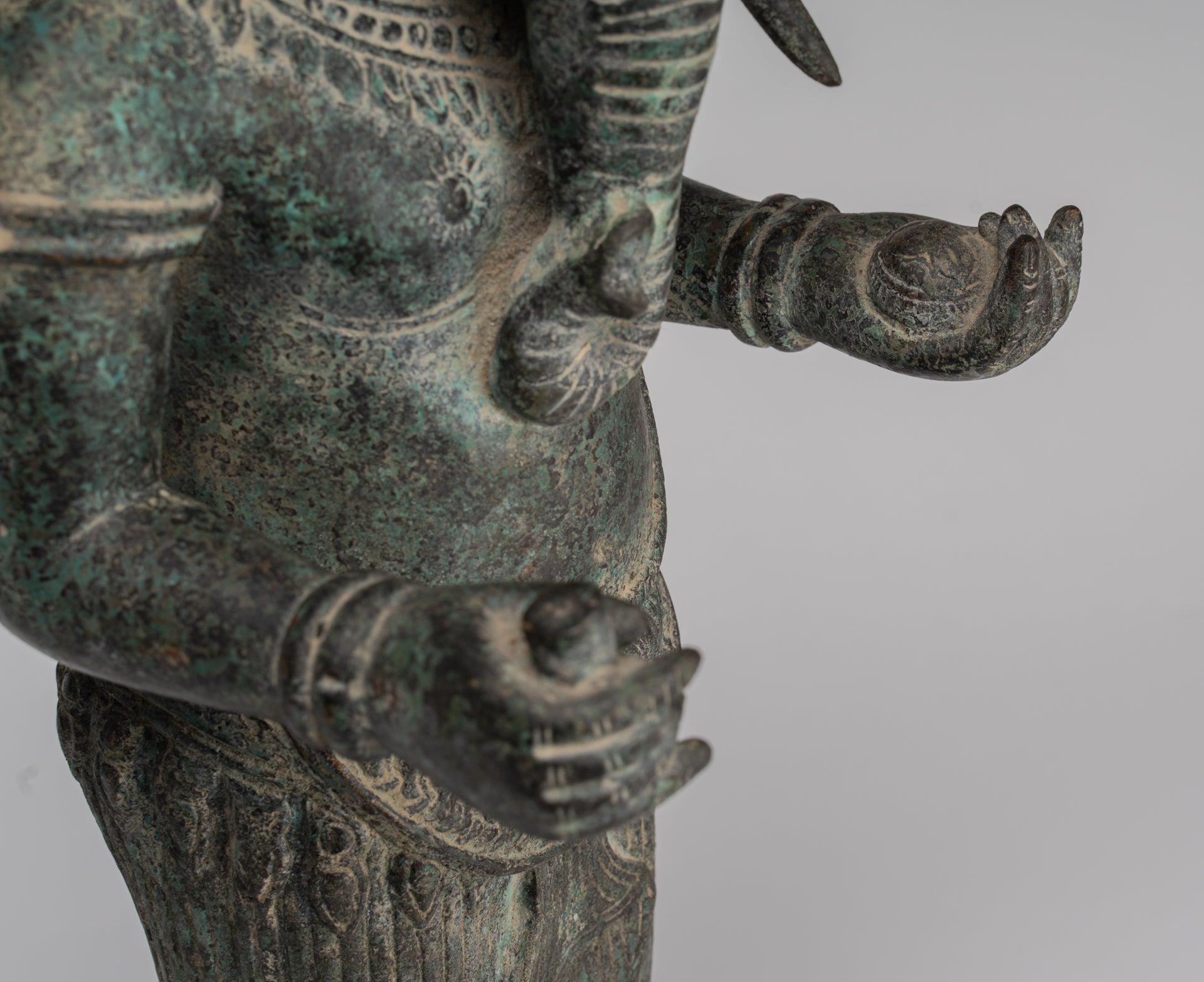 Statue Ganesha - Antique Khmer Style montato in piedi Bronzo Angkor Wat Ganesha Statua - 57 cm/23 "