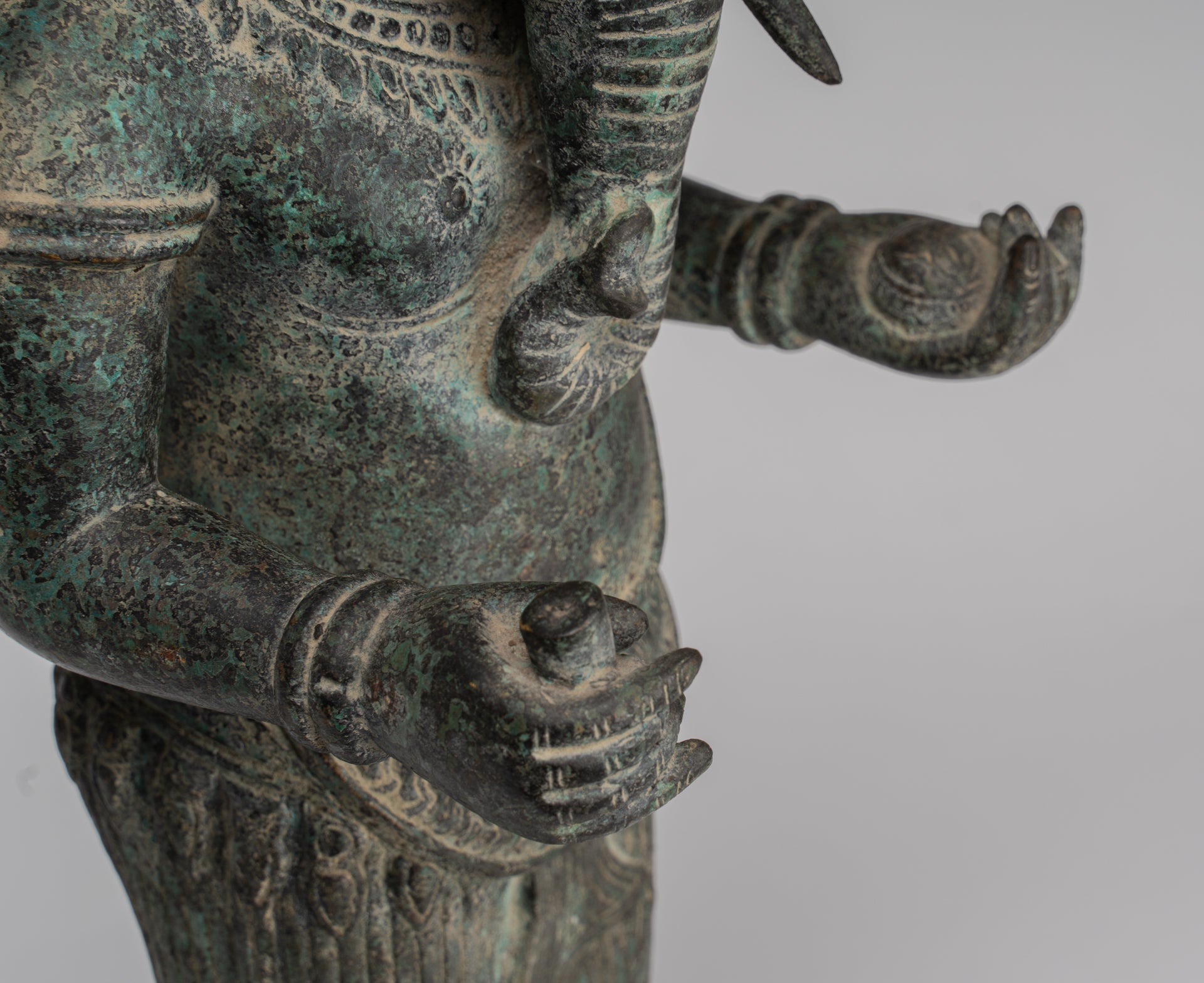 Statue Ganesha - Antique Khmer Style montato in piedi Bronzo Angkor Wat Ganesha Statua - 57 cm/23 "
