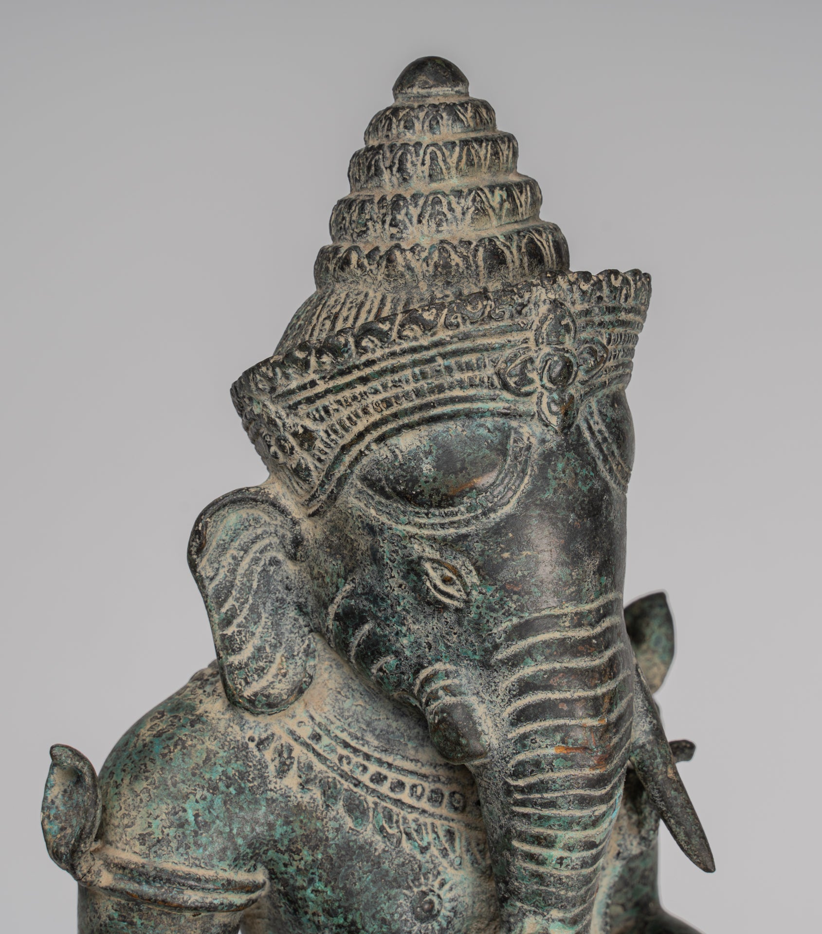 Statue Ganesha - Antique Khmer Style montato in piedi Bronzo Angkor Wat Ganesha Statua - 57 cm/23 "