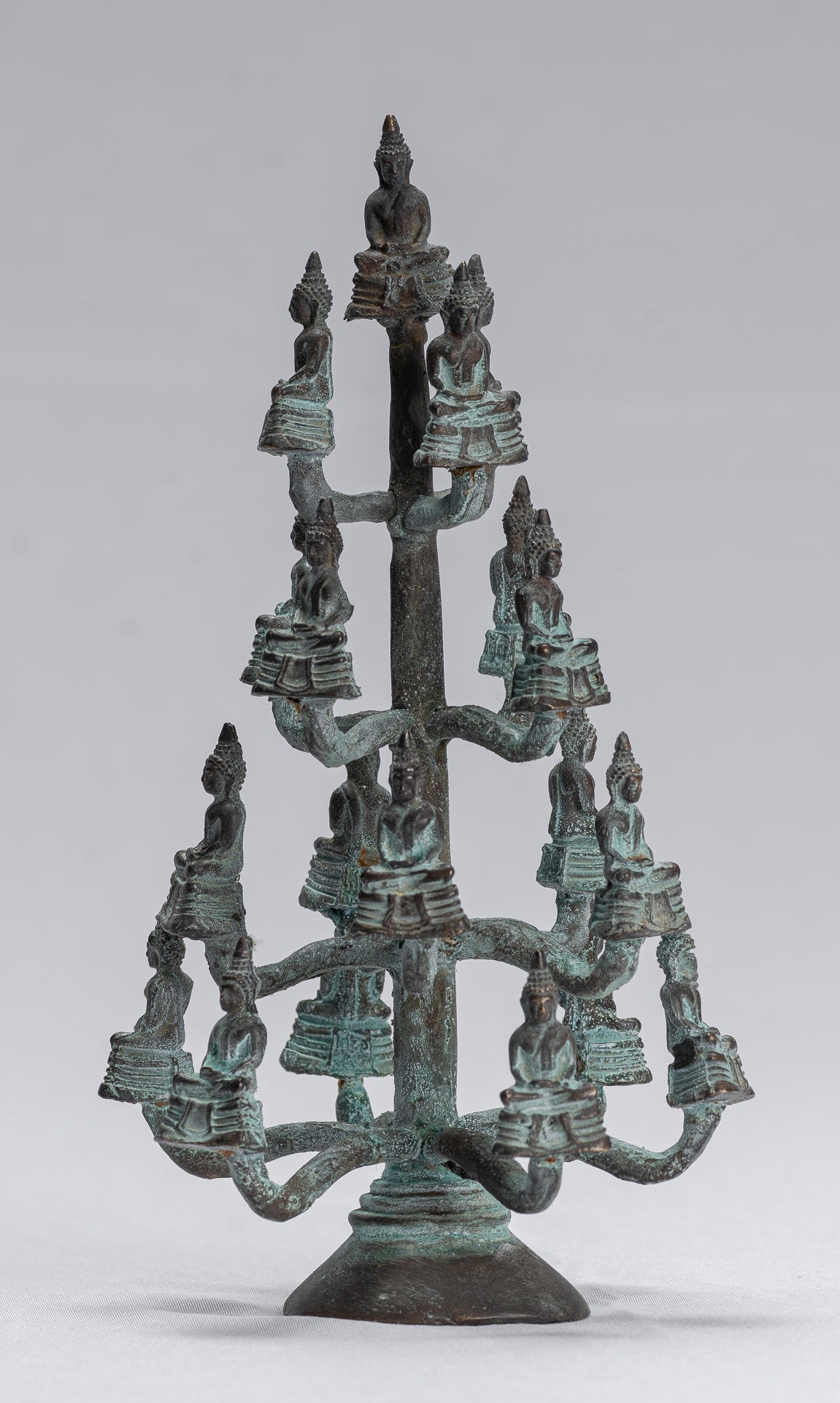 Escultura de Buda - Estatuas de Buda de Buda de Meditación de Bronce Thai Tailandia de estilo tailandés - 18 cm/7 "