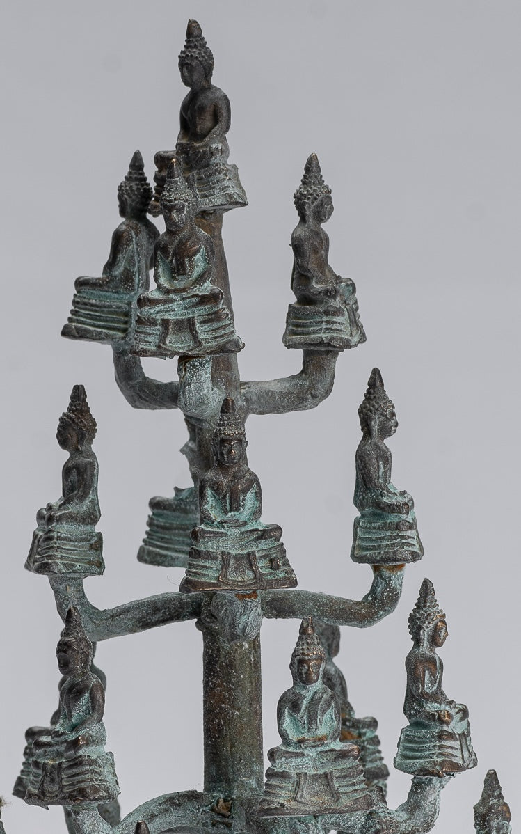 Escultura de Buda - Estatuas de Buda de Buda de Meditación de Bronce Thai Tailandia de estilo tailandés - 18 cm/7 "