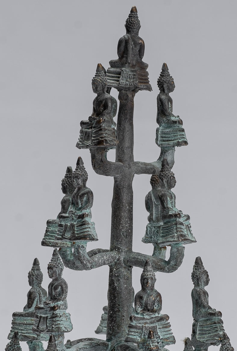 Escultura de Buda - Estatuas de Buda de Buda de Meditación de Bronce Thai Tailandia de estilo tailandés - 18 cm/7 "