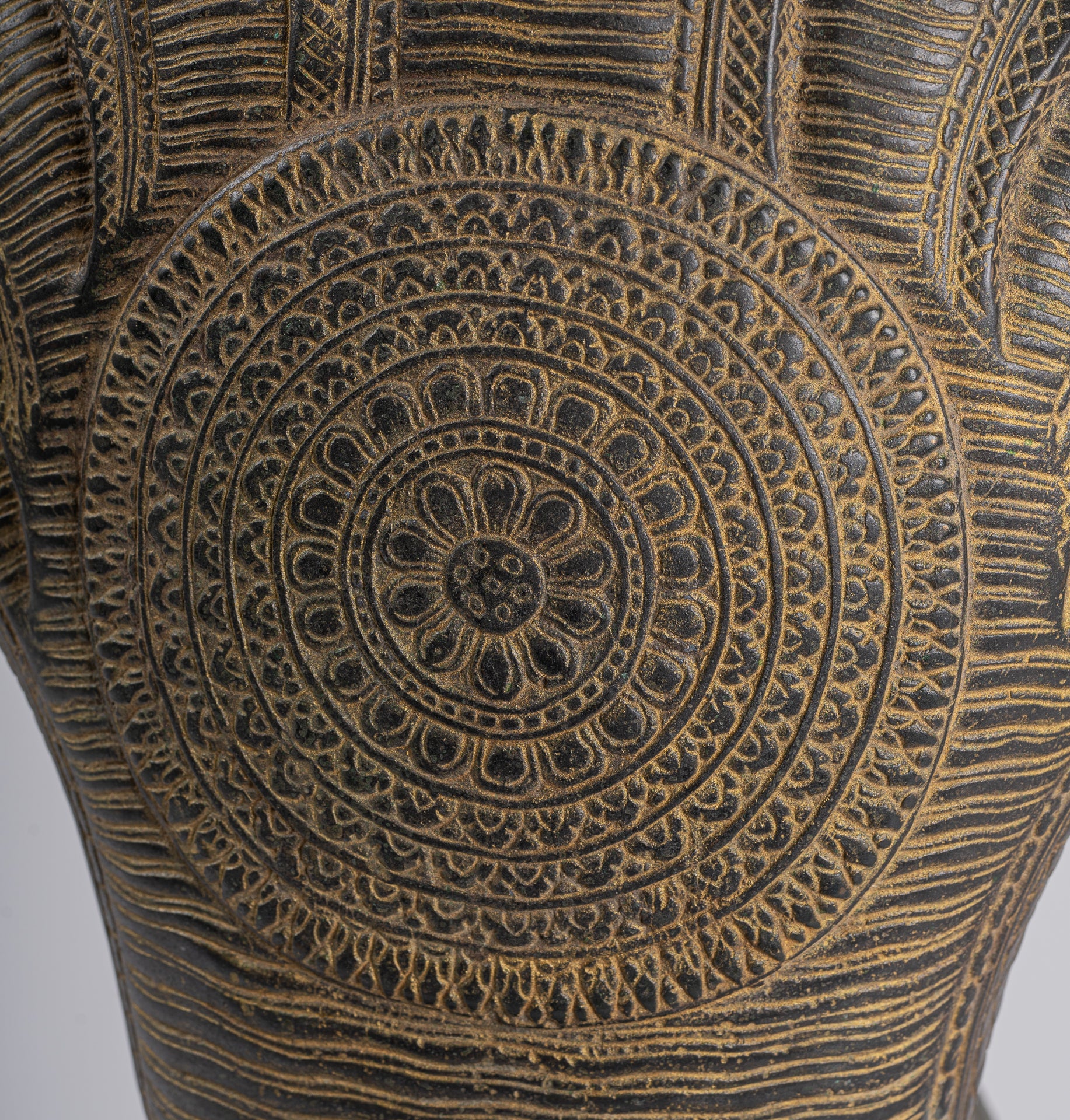 Naga Statue - Antique Khmer Style Bronze Protective Naga, Snake or Serpent Statue - 92cm/37"