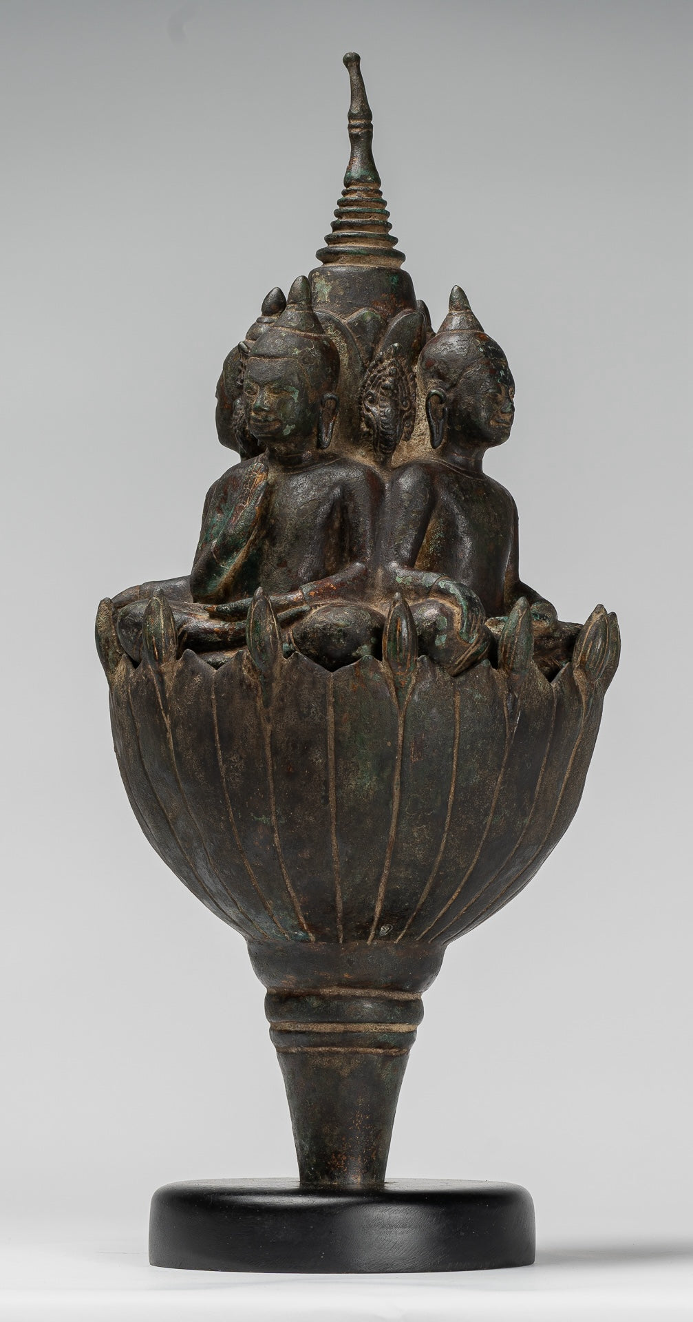 Estatua de Buda de Cuatro Casas de Estilo Jurón Antiguo Jurón - 51 cm/20 "