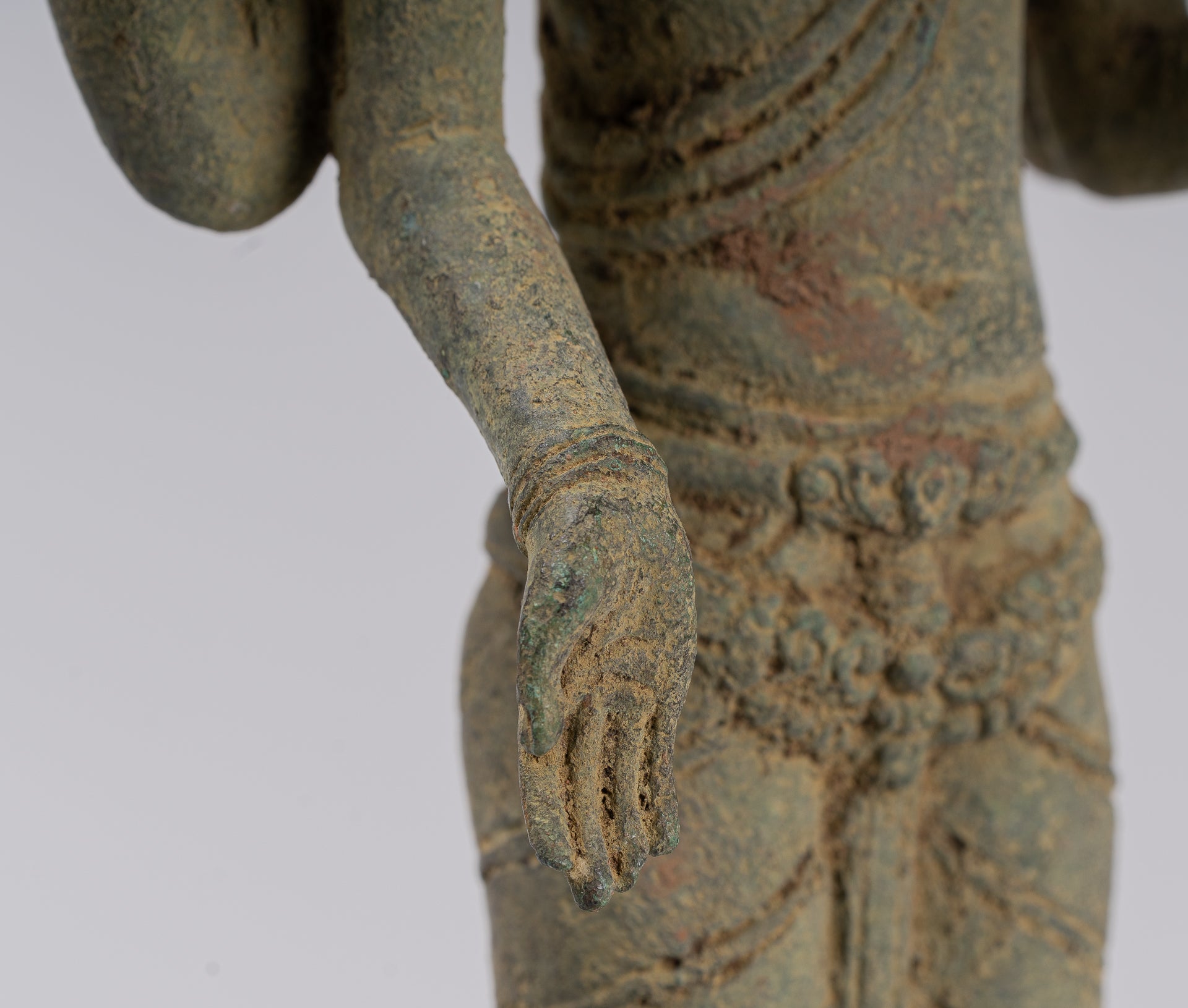 Lokeshvara - Antique Indonesian Style Majapahit Standing Bronze Lokeshvara Statue - 39cm/16"