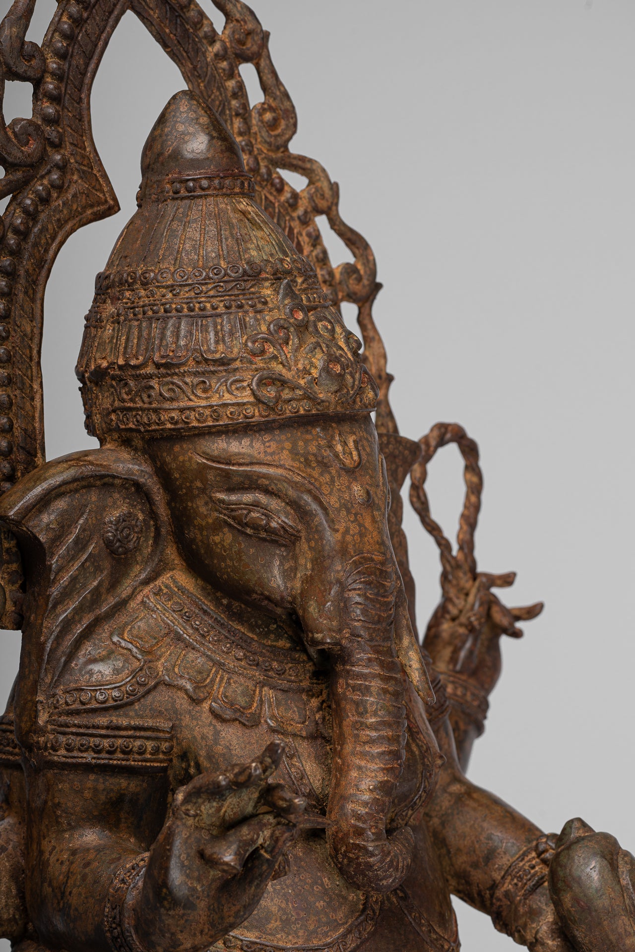 Large Ganesha Statue - Antique Thai Style Bronze Dancing Ganesh Statue - 85cm/34"