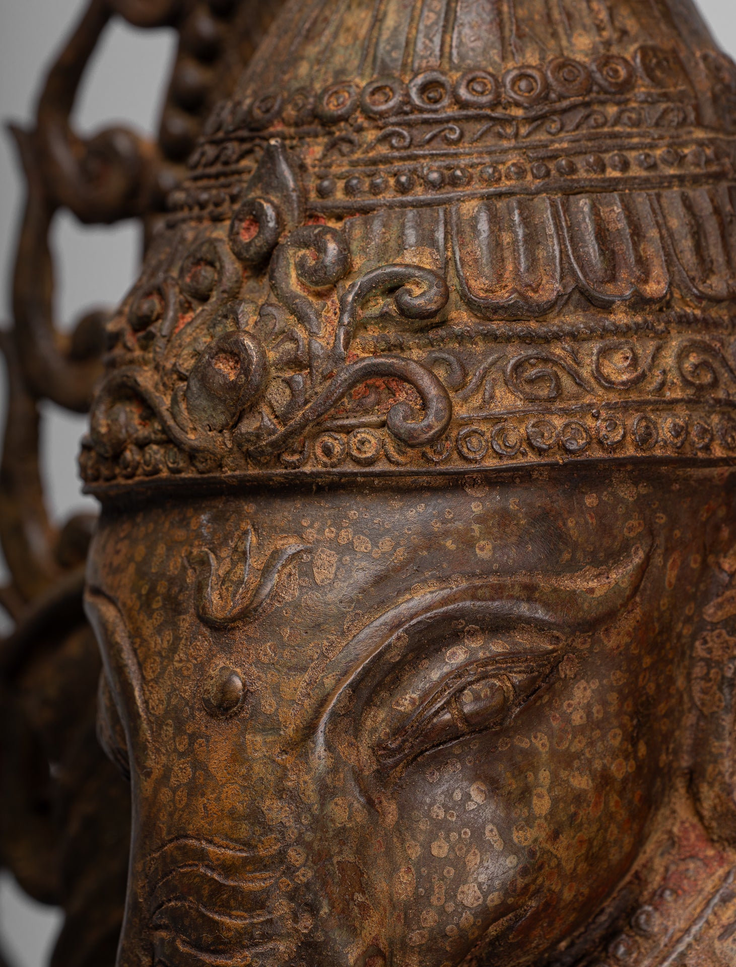 Large Ganesha Statue - Antique Thai Style Bronze Dancing Ganesh Statue - 85cm/34"