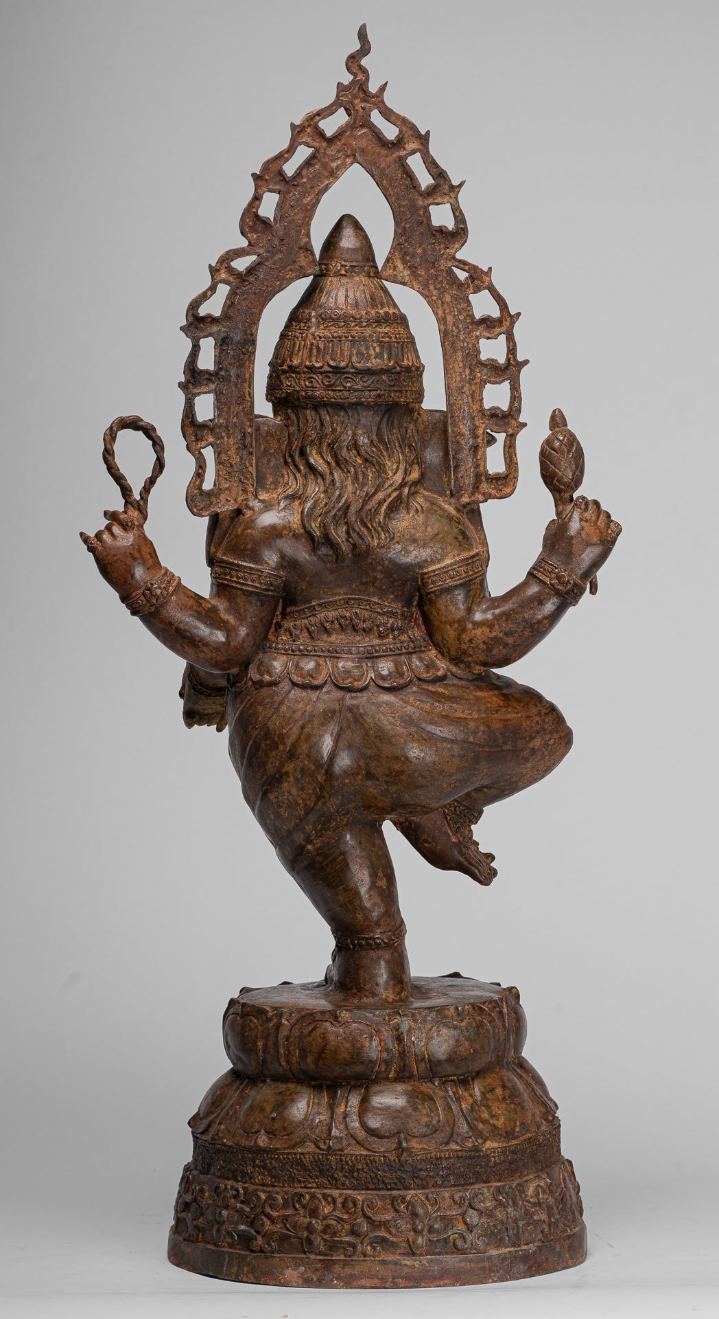 Large Ganesha Statue - Antique Thai Style Bronze Dancing Ganesh Statue - 85cm/34"