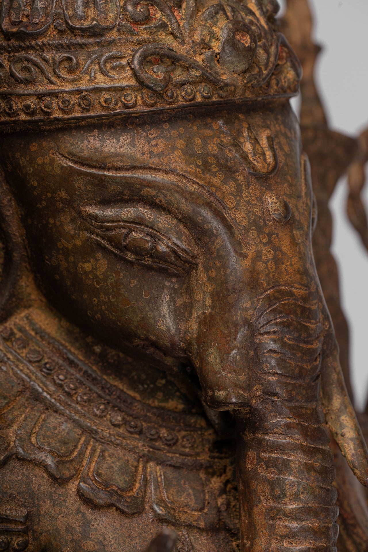 Large Ganesha Statue - Antique Thai Style Bronze Dancing Ganesh Statue - 85cm/34"