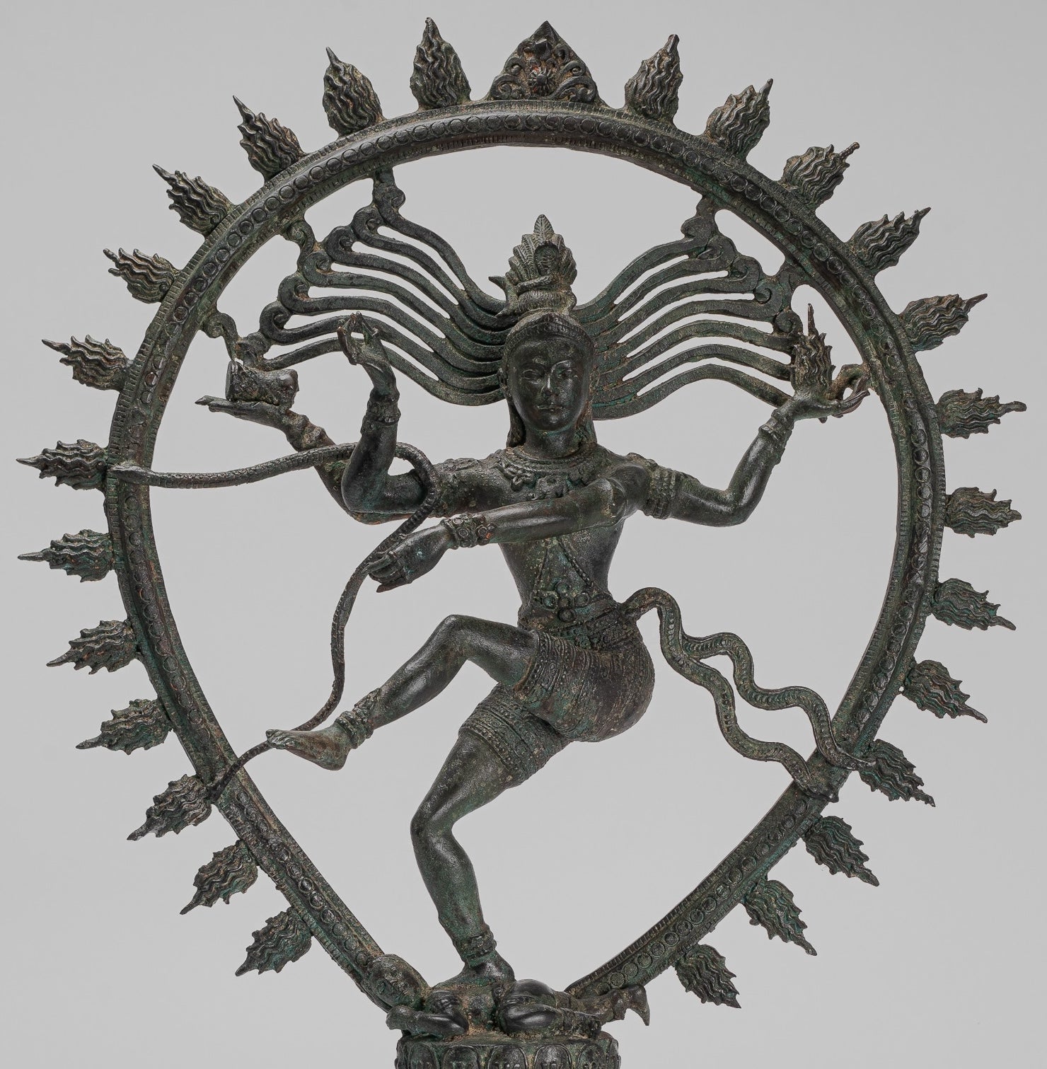 Large Shiva Statue - Antique Indian Style Bronze Dancing Shiva statue as Lord Nataraja - 67cm(27") Tall