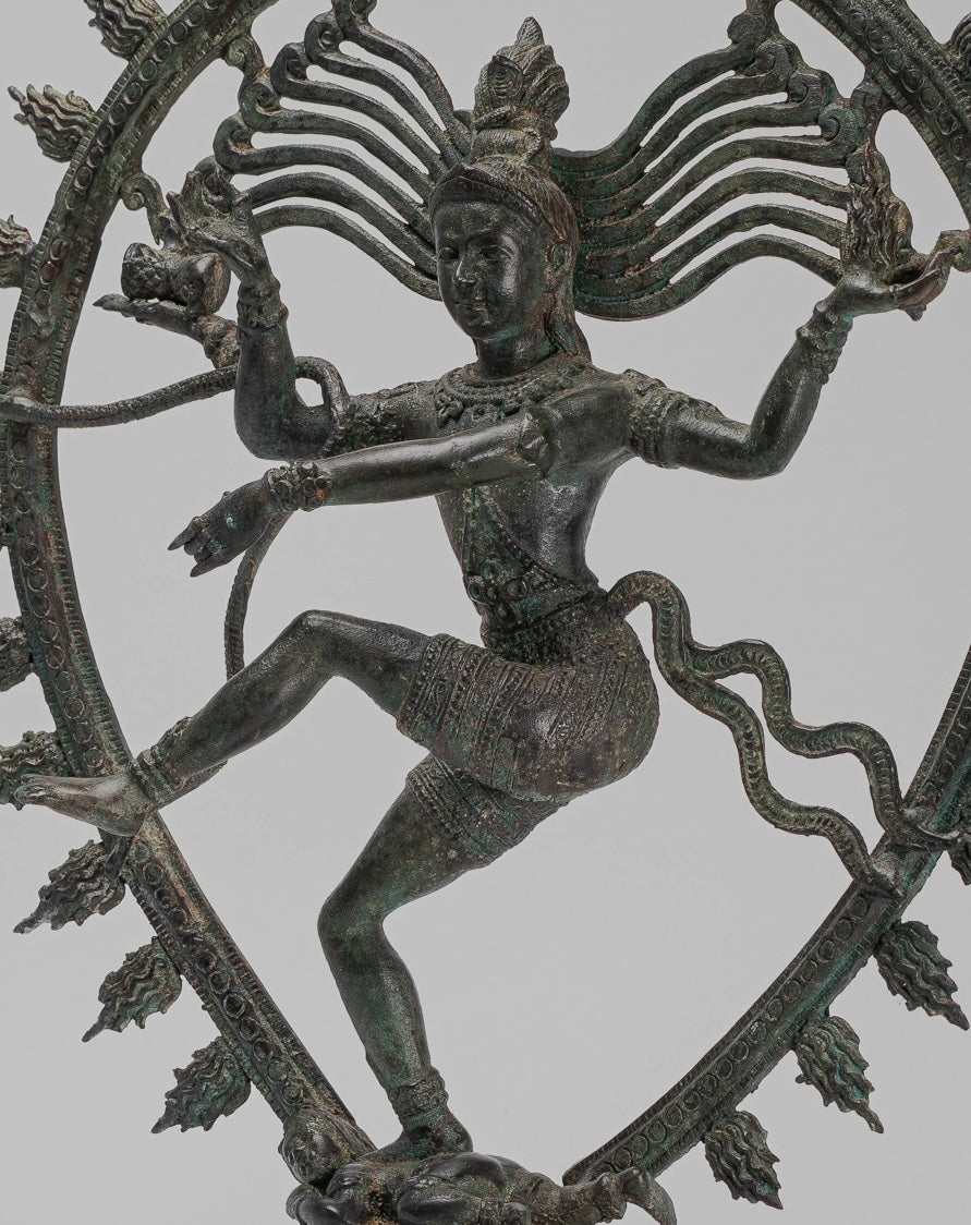 Large Shiva Statue - Antique Indian Style Bronze Dancing Shiva statue as Lord Nataraja - 67cm(27") Tall