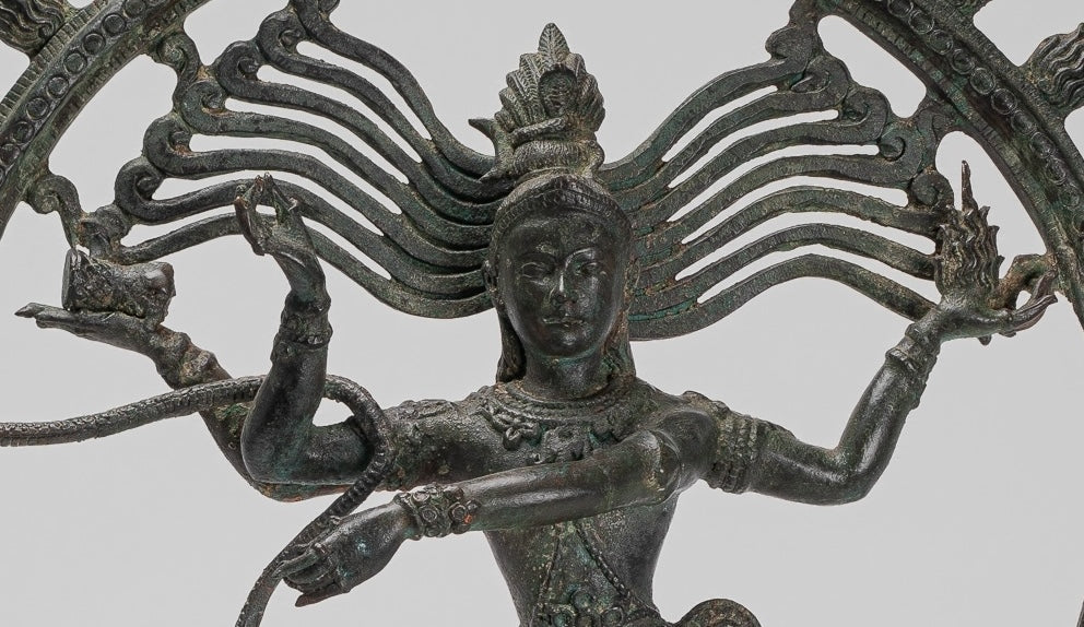 Large Shiva Statue - Antique Indian Style Bronze Dancing Shiva statue as Lord Nataraja - 67cm(27") Tall